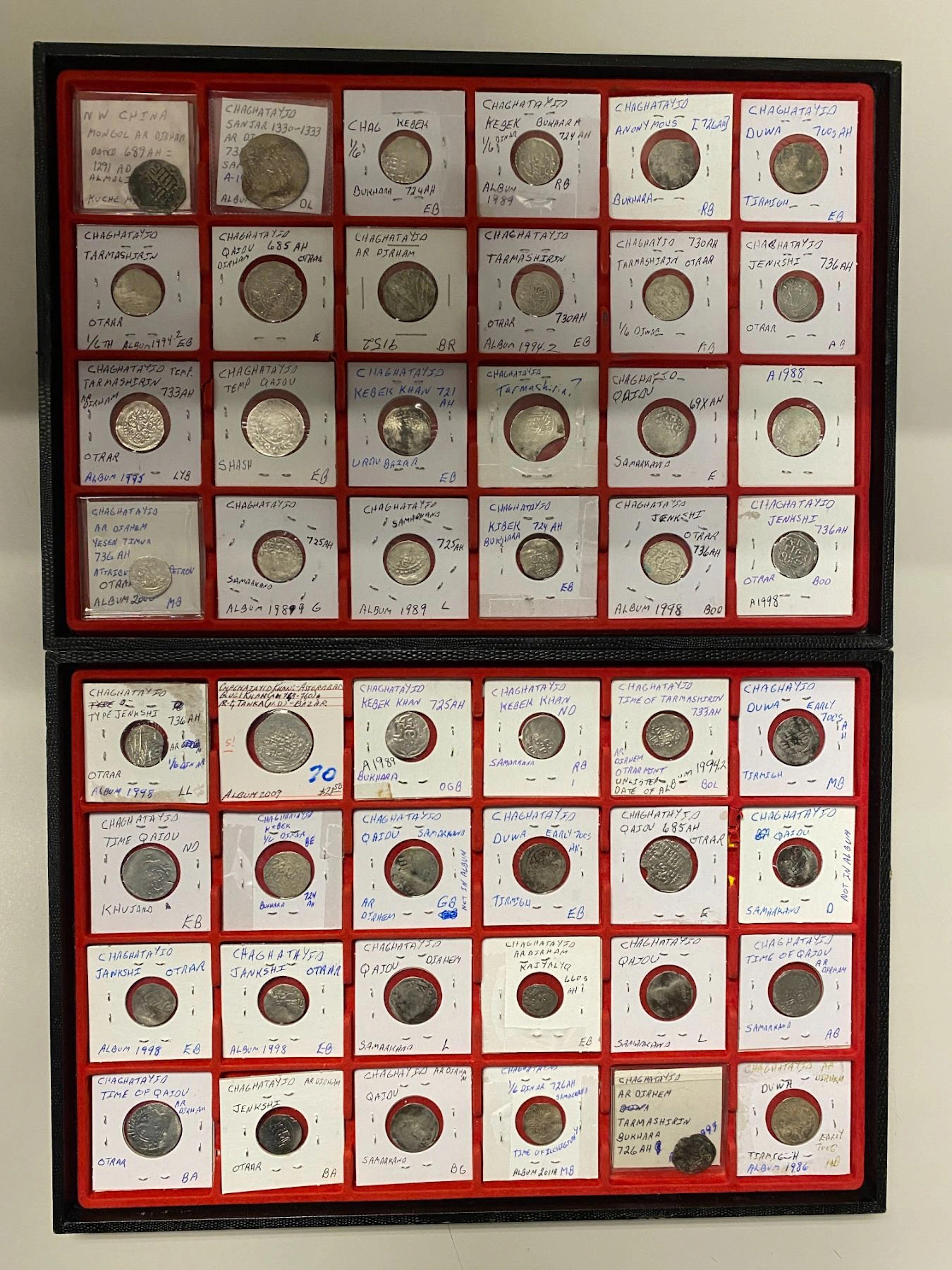 EARLY ISLAMIC: CHAGHATAYID KHANS: LOT of 97 coins