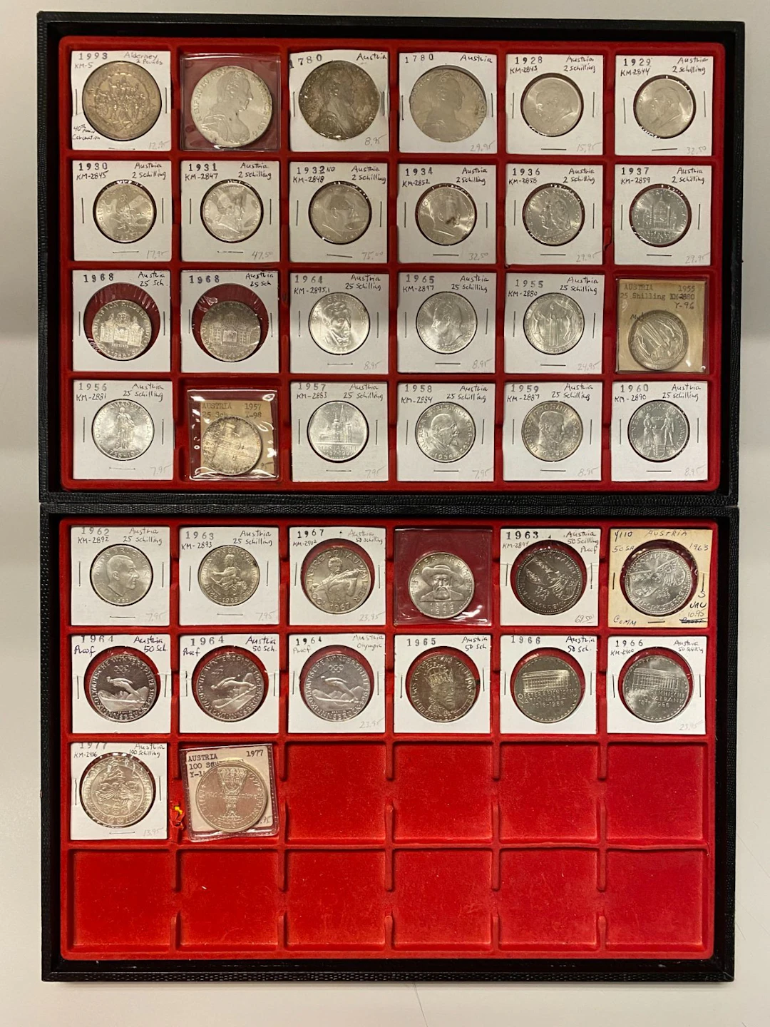 EUROPE: LOT of 38 coins