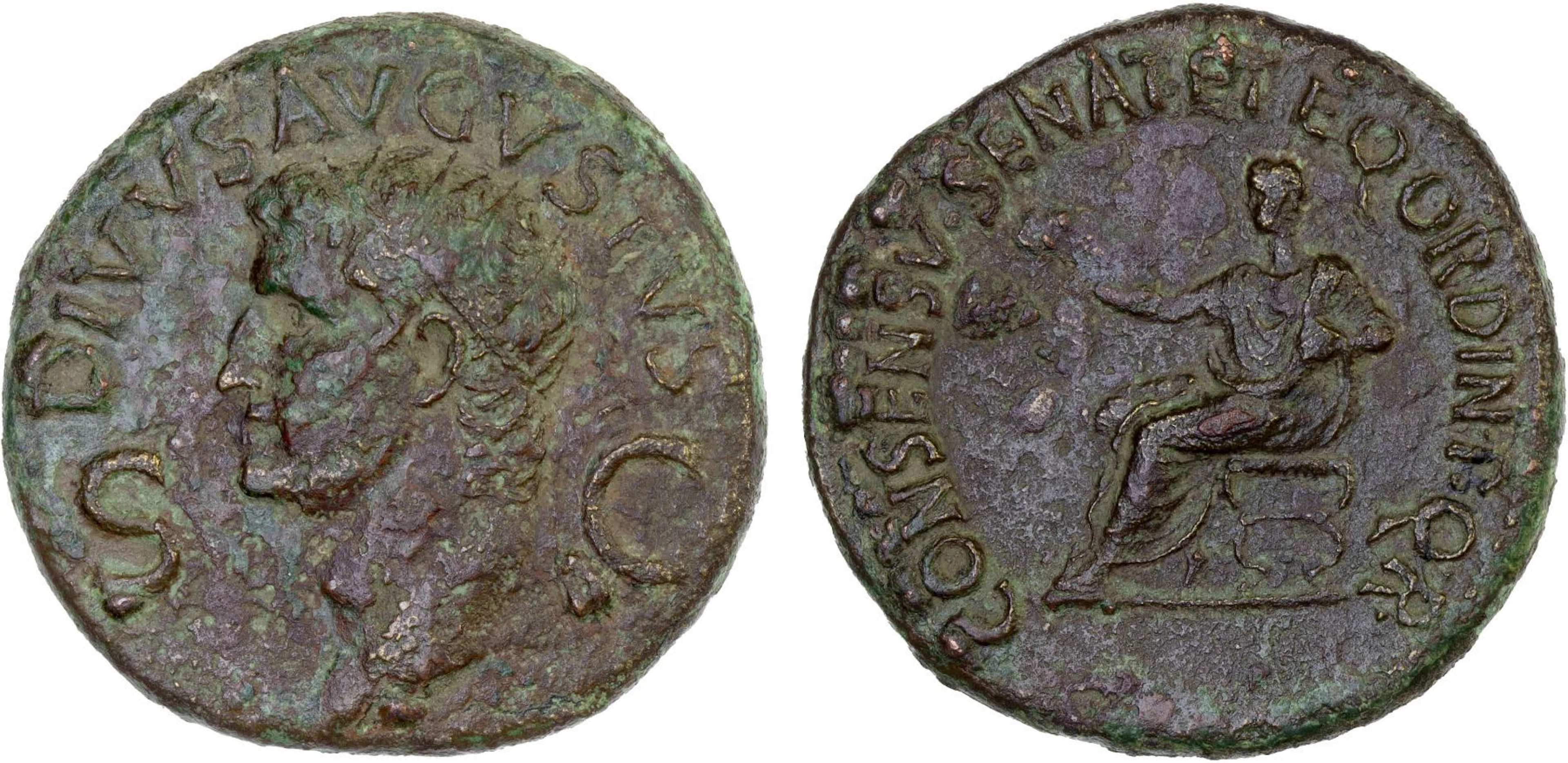 ROMAN EMPIRE: Caligula, 37-41 AD, AE dupondius (14.06g), Rome, VF