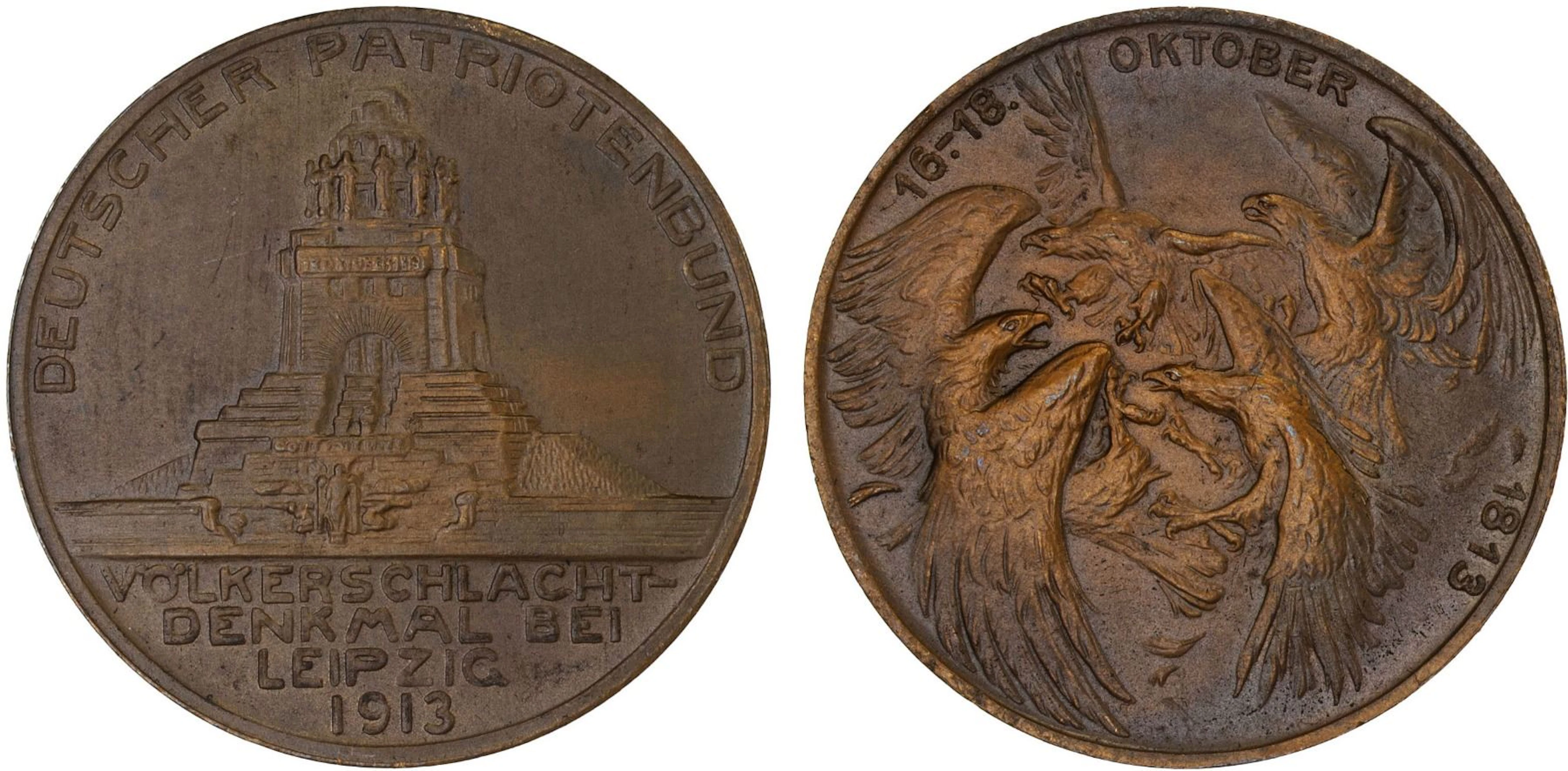 SAXONY: Friedrich August III, 1904-1918, AE medal (16.37g), 1913, Unc