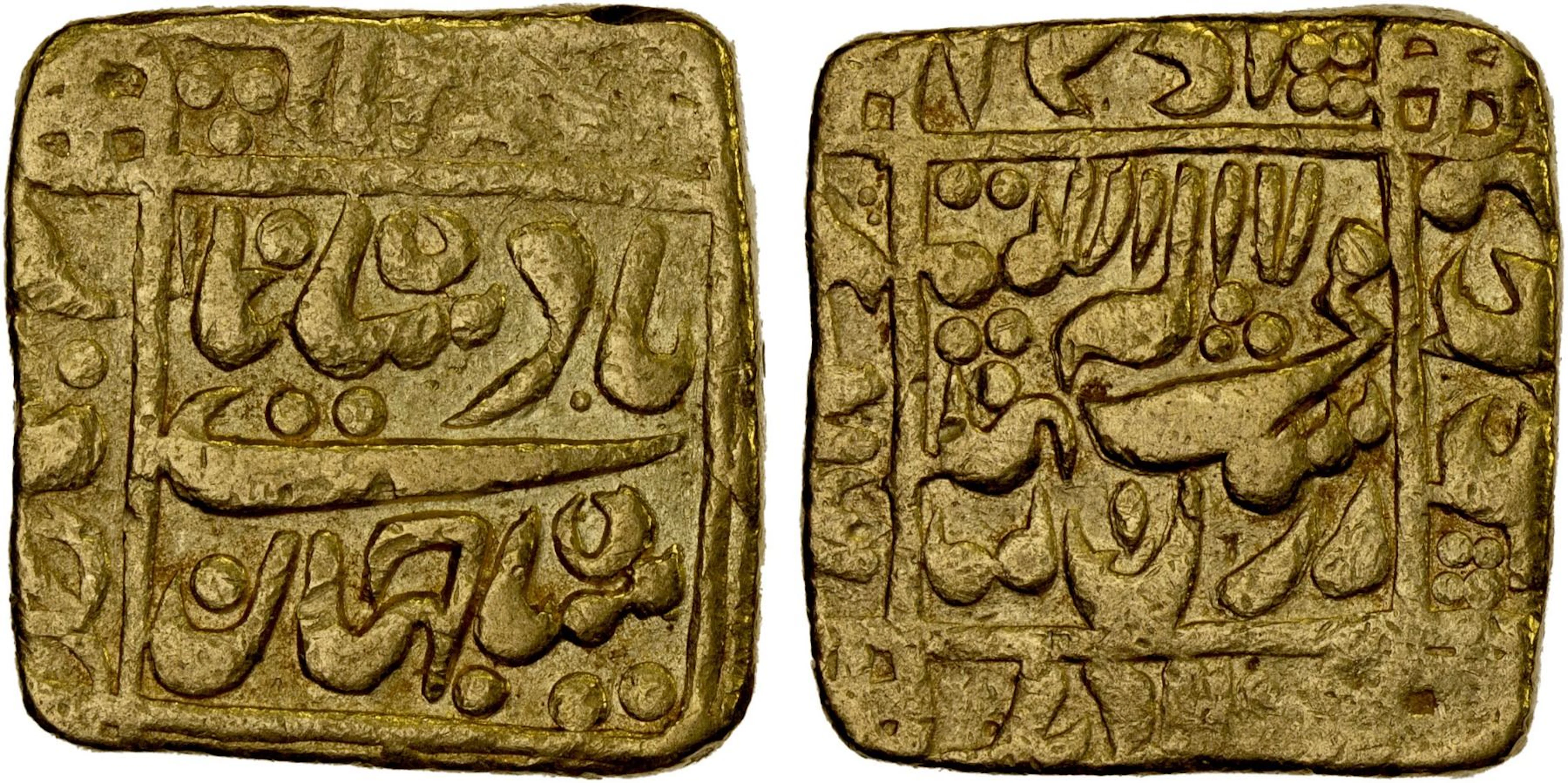 MUGHAL: Jeweler's Imitations, AV square mohur (11.95g), Fine