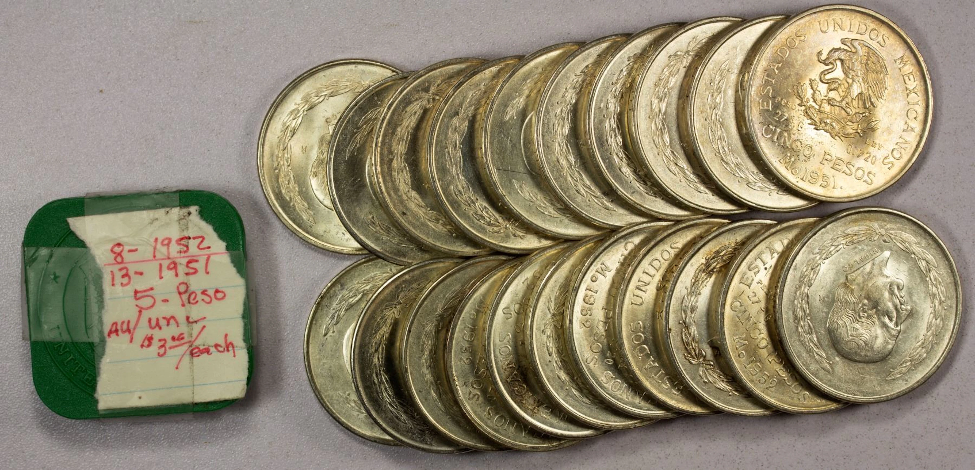 MEXICO: LOT of 21 silver coins