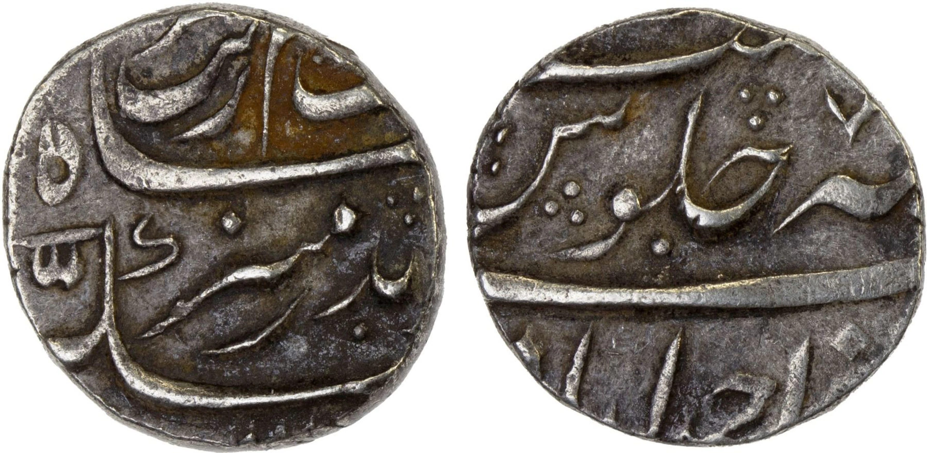 MUGHAL: Aurangzeb, 1658-1707, AR 1/2 rupee (5.78g), Ahmadabad, year 7, VF-XF