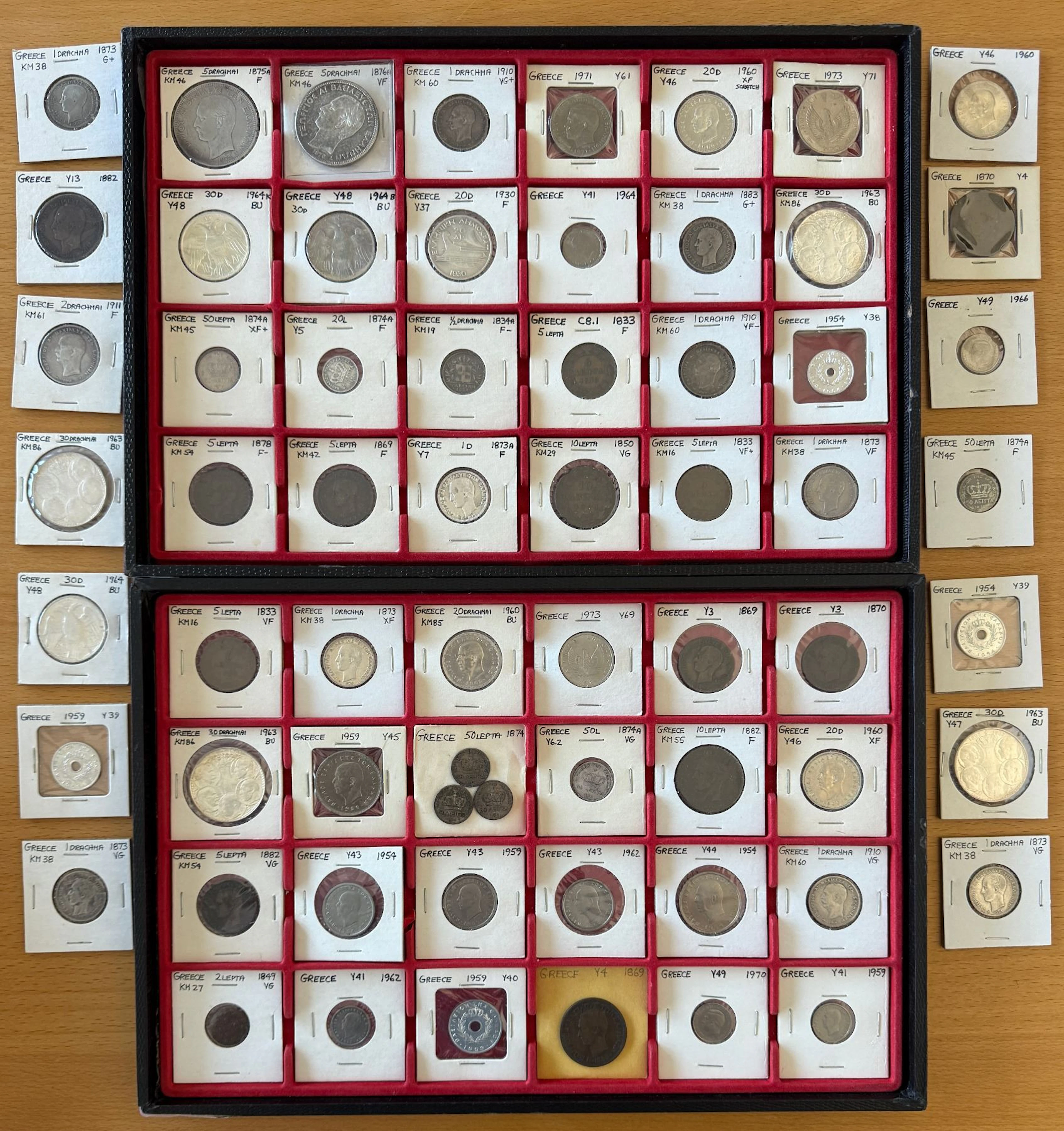 GREECE: LOT of 64 coins