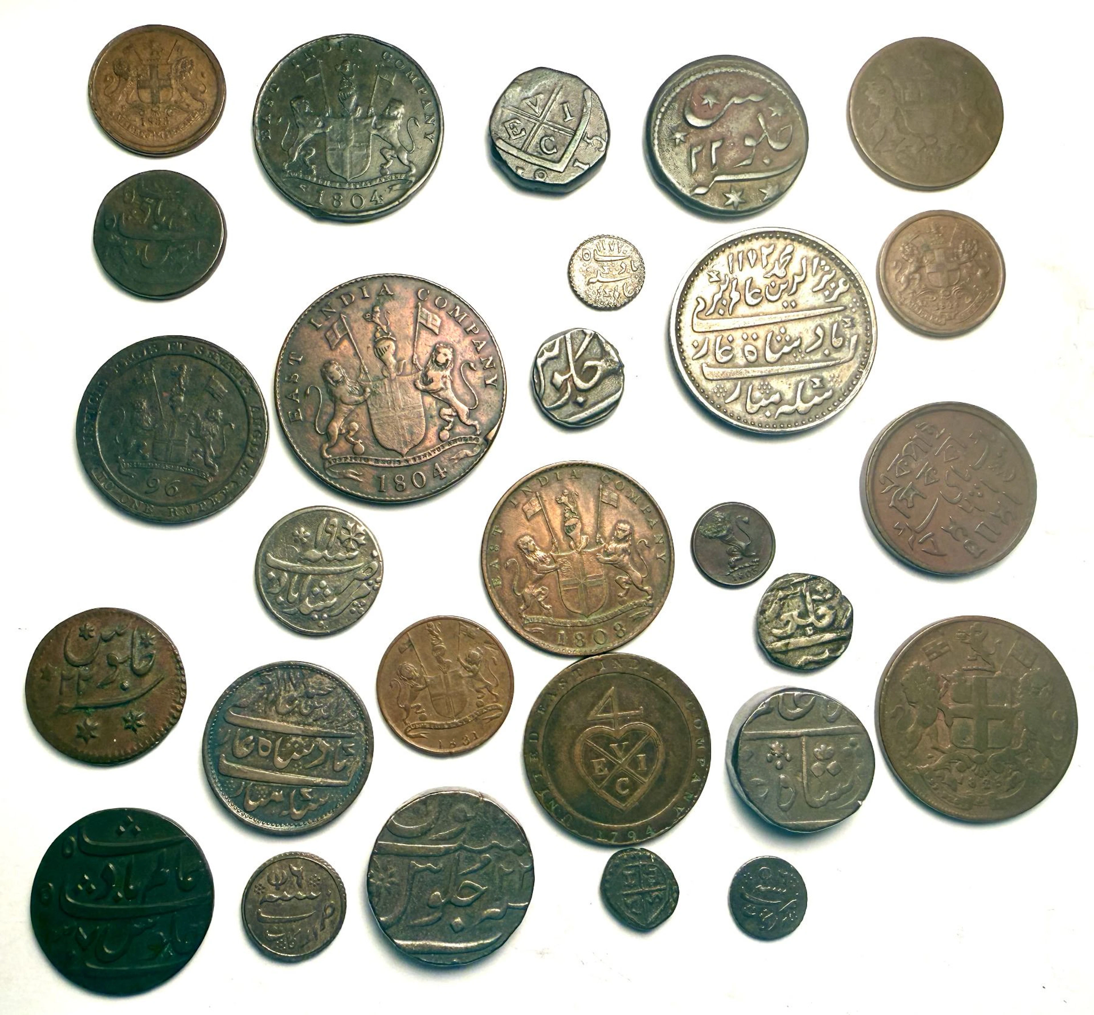 INDIA: BRITISH PRESIDENCIES: LOT of 28 coins