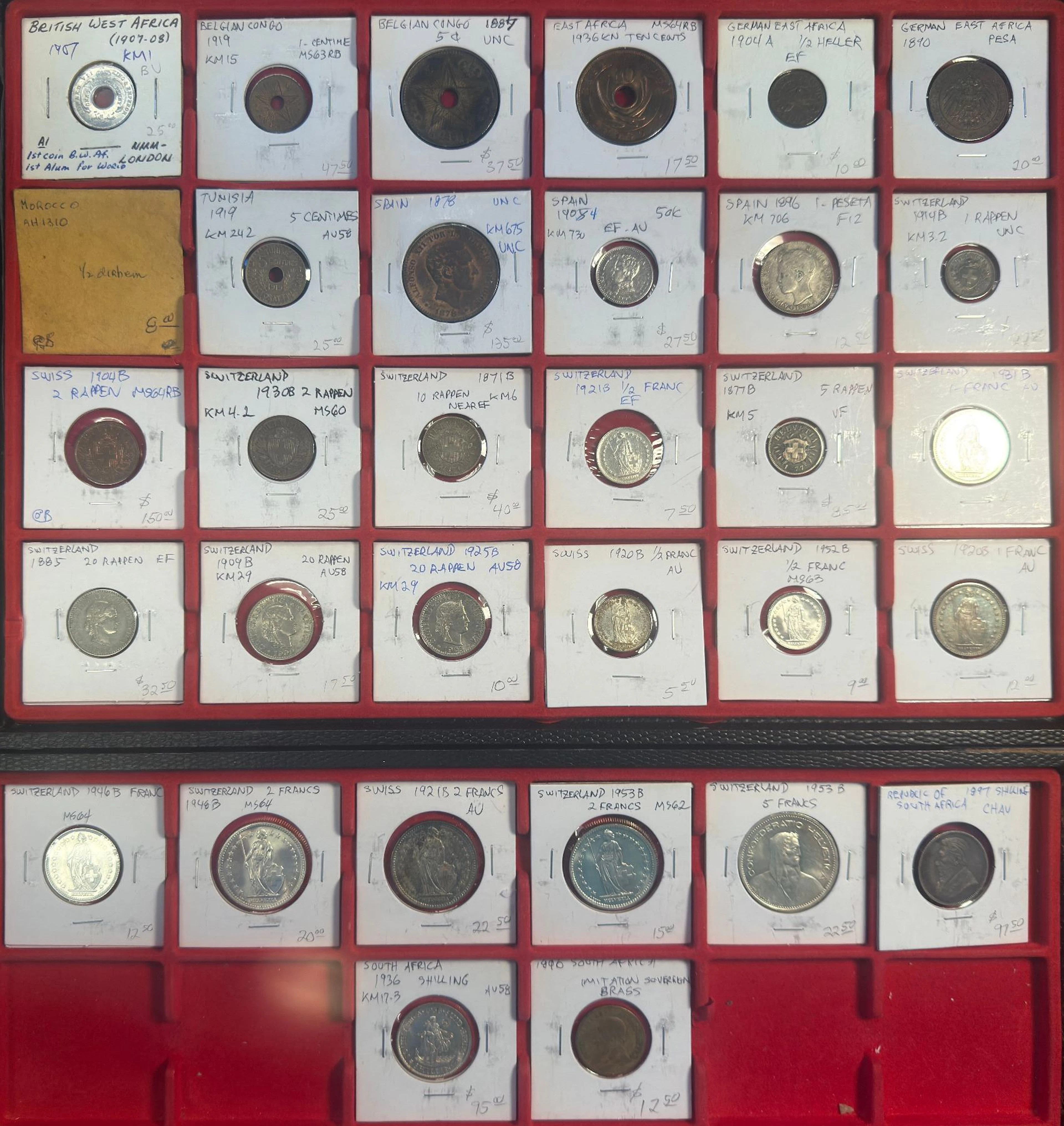 WORLDWIDE: Europe & Africa, LOT of 32 coins and tokens