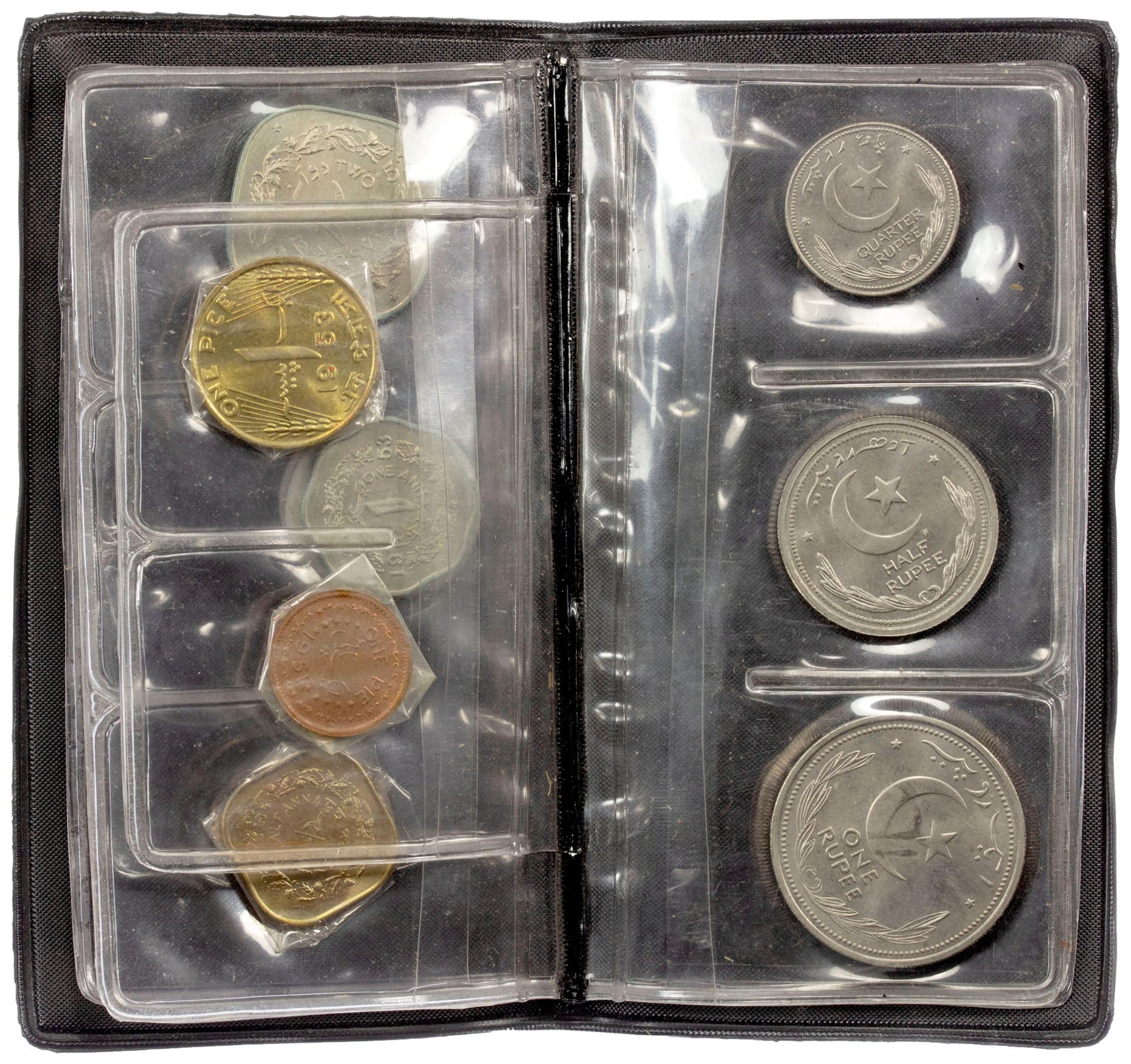 PAKISTAN: Islamic Republic, 8-coin mint set, 1948/51/53