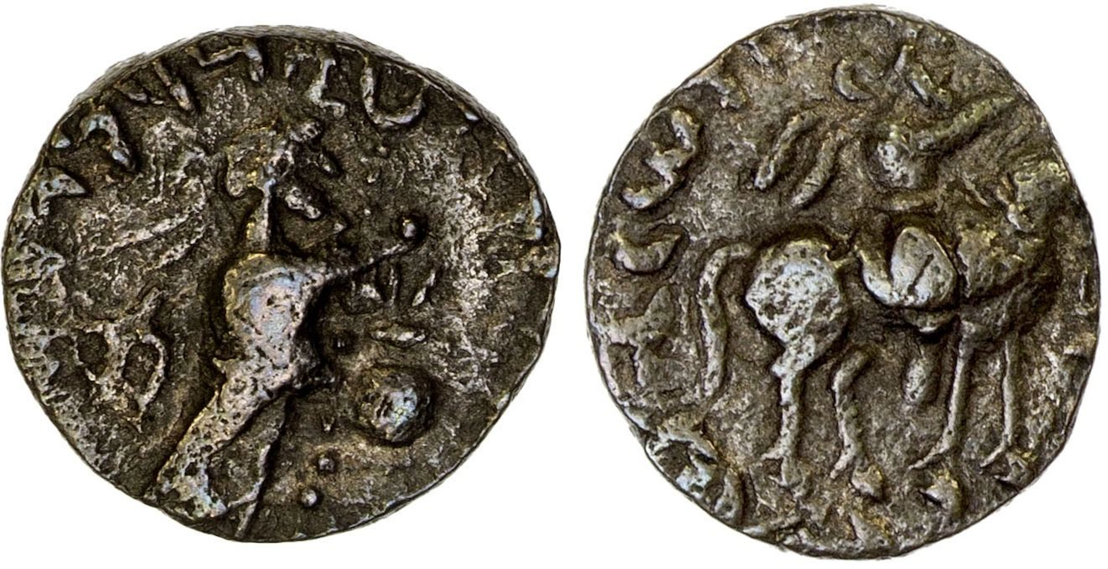 ANCIENT INDIA: KUSHAN: Vima Takto, ca. 80-105, BI drachm (1.85g), VF