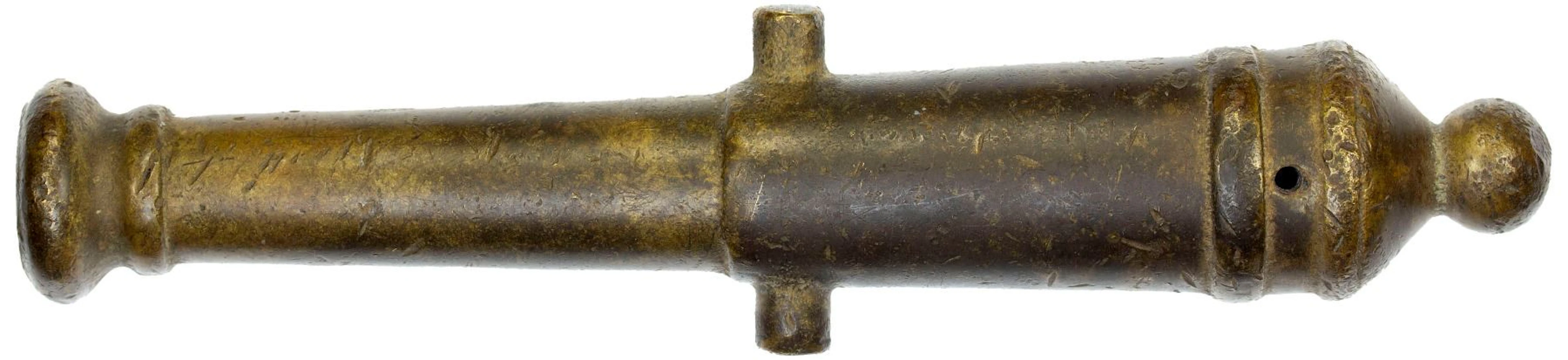 BRUNEI: brass cannon (180.5g), Choice VF