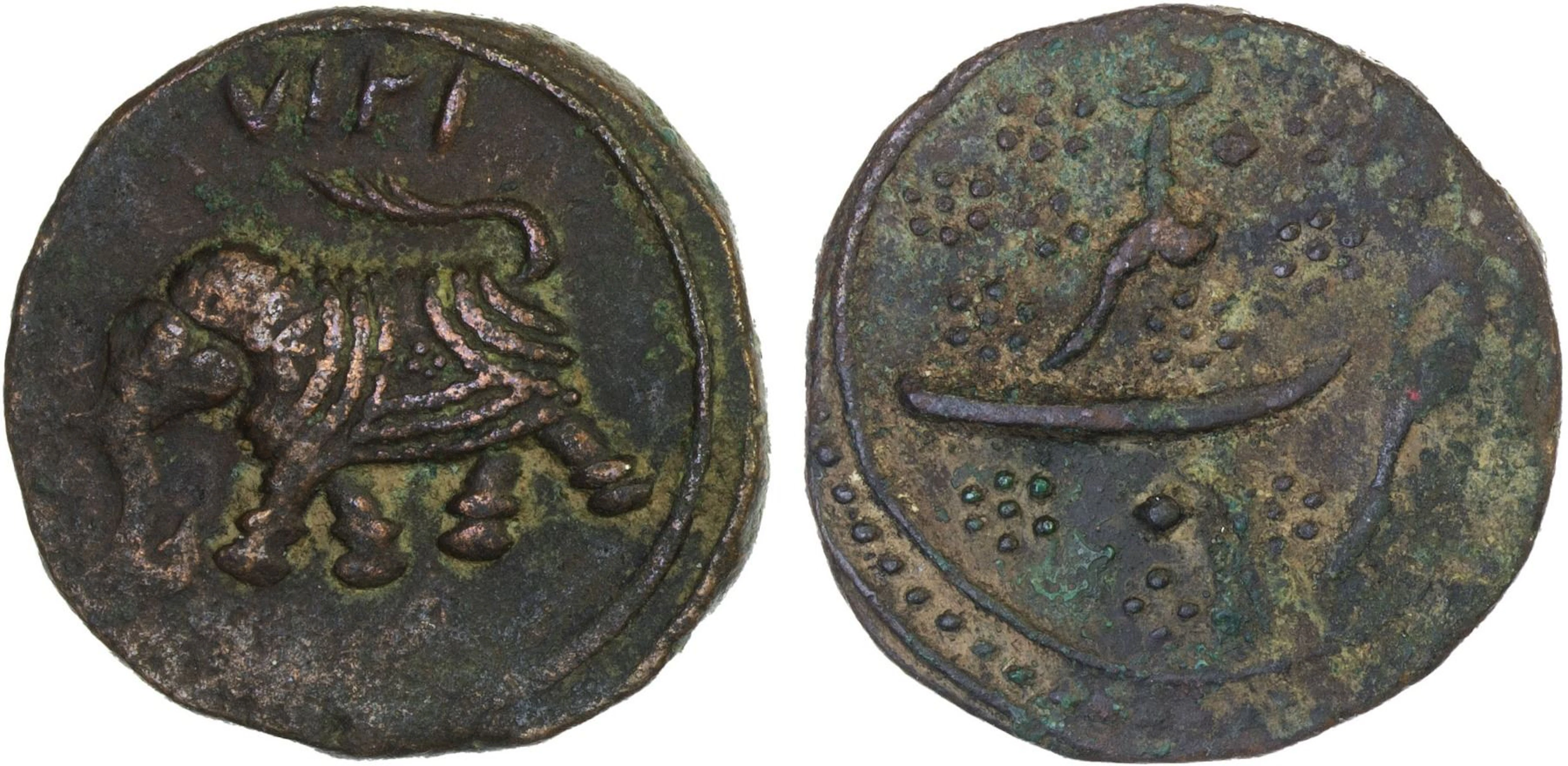 MYSORE: Tipu Sultan, 1782-1799, AE paisa (zohra), (11.36g), Nagar, AM1218, F-VF