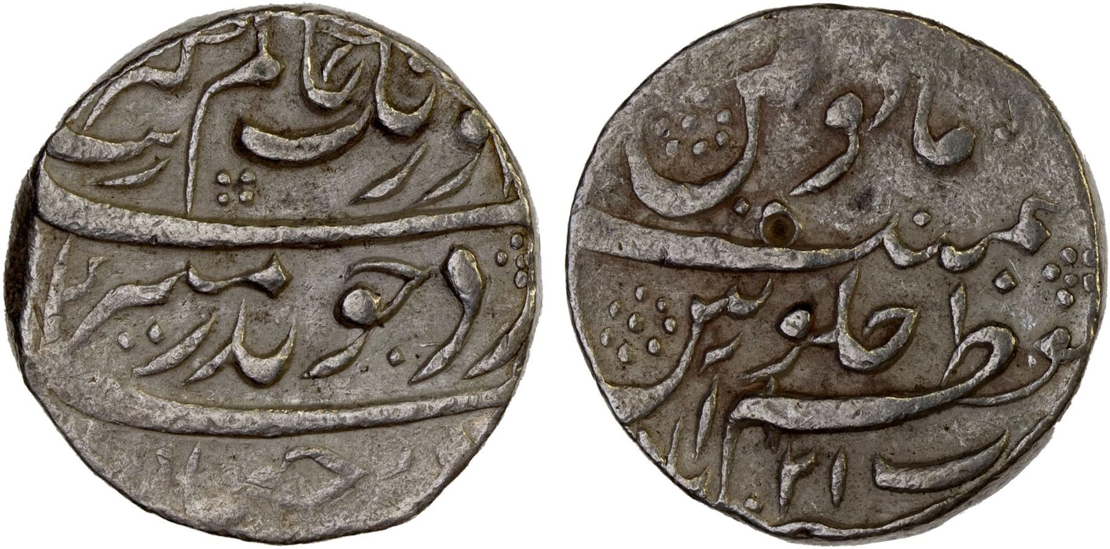 MUGHAL: Aurangzeb, 1658-1707, AR rupee, Muazzamabad, year 21 (sic), strong VF