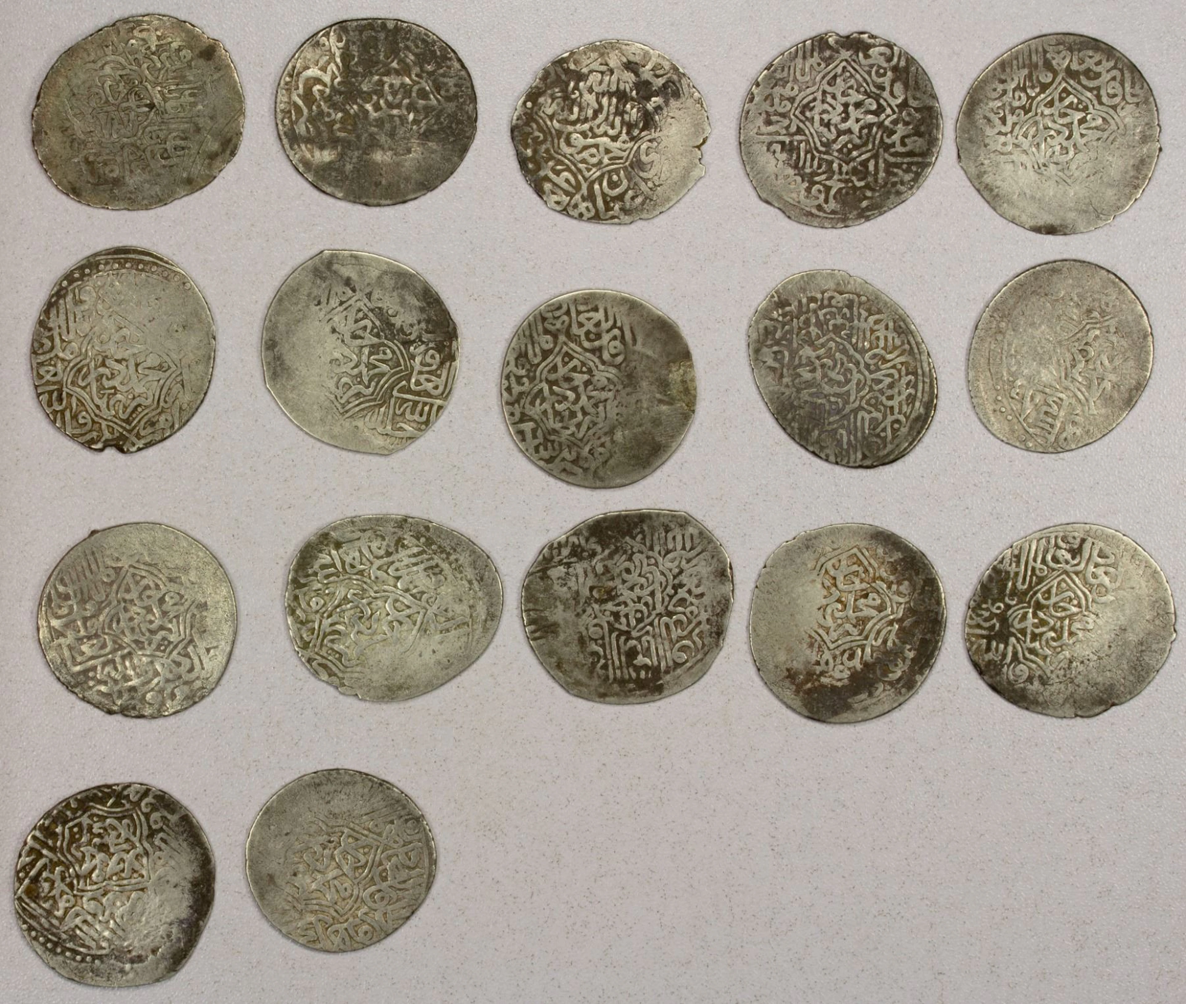 EARLY ISLAMIC: SHAYBANID: Pir Muhammad I, 1556-1561, LOT of 17 silver tankas