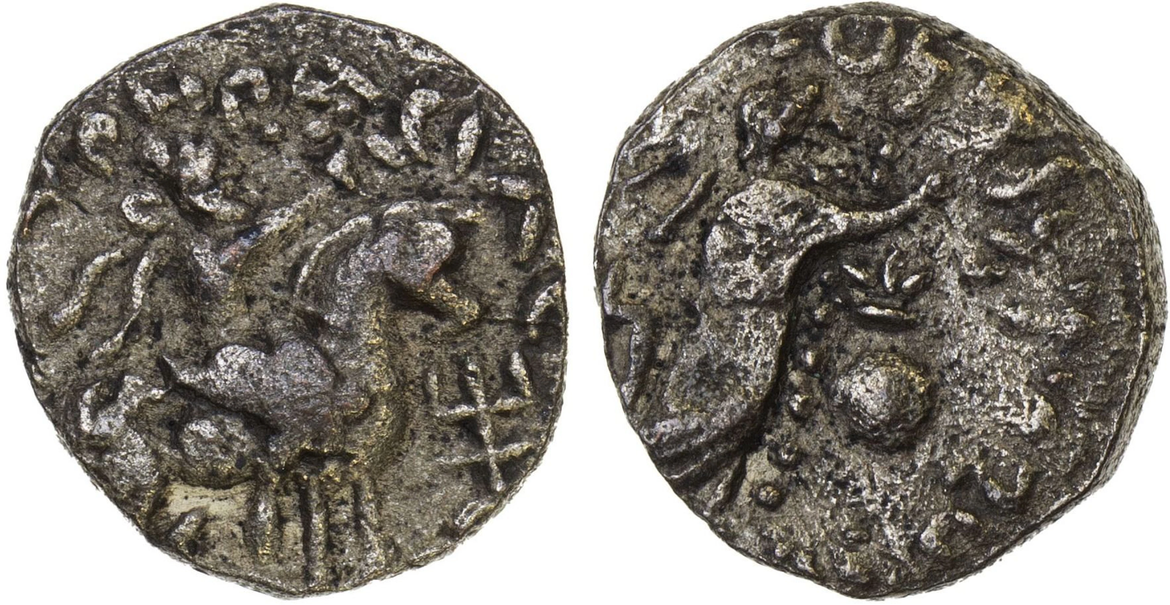 ANCIENT INDIA: KUSHAN: Vima Takto, ca. 80-105, BI drachm (1.86g), VF