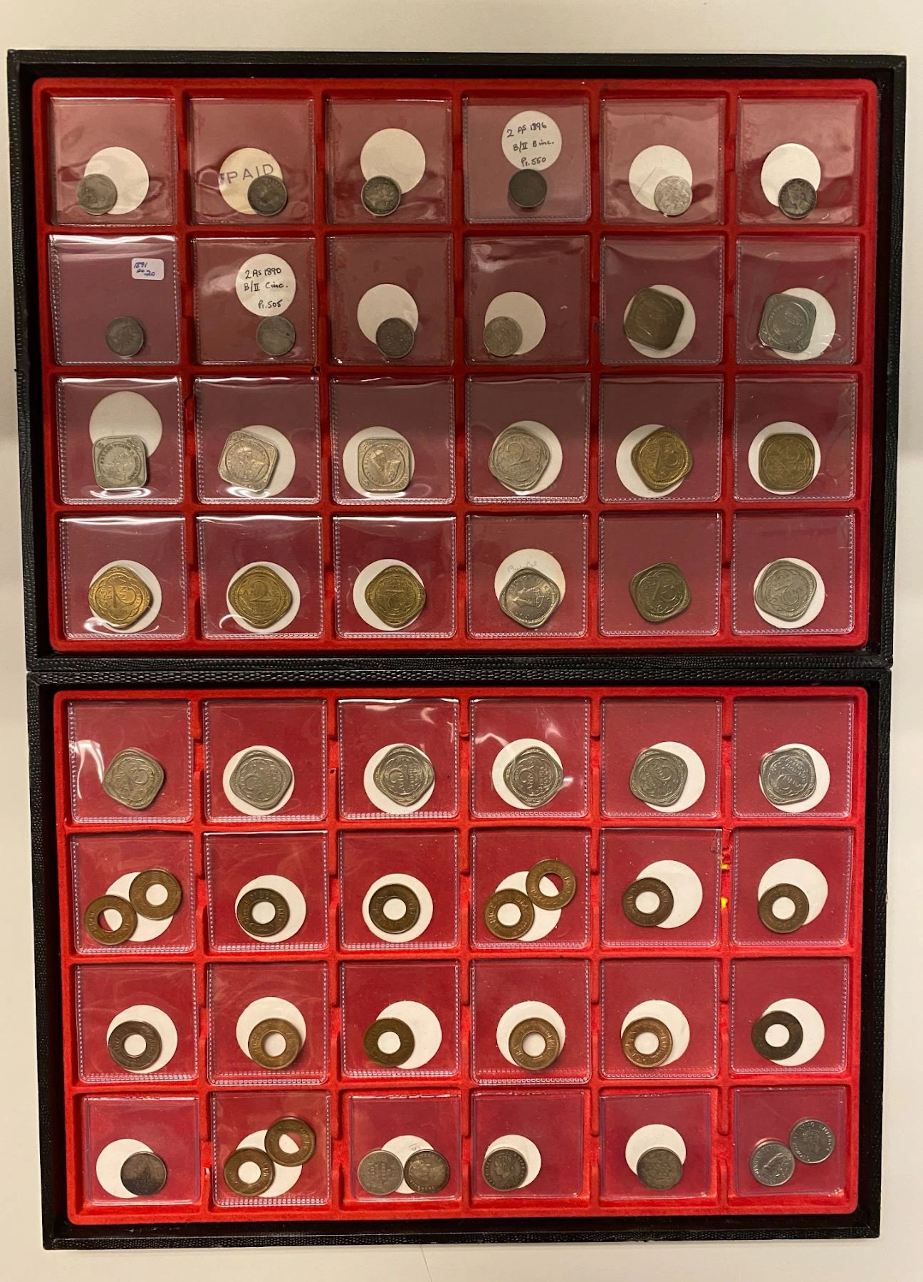 BRITISH INDIA: LOT of 77 coins