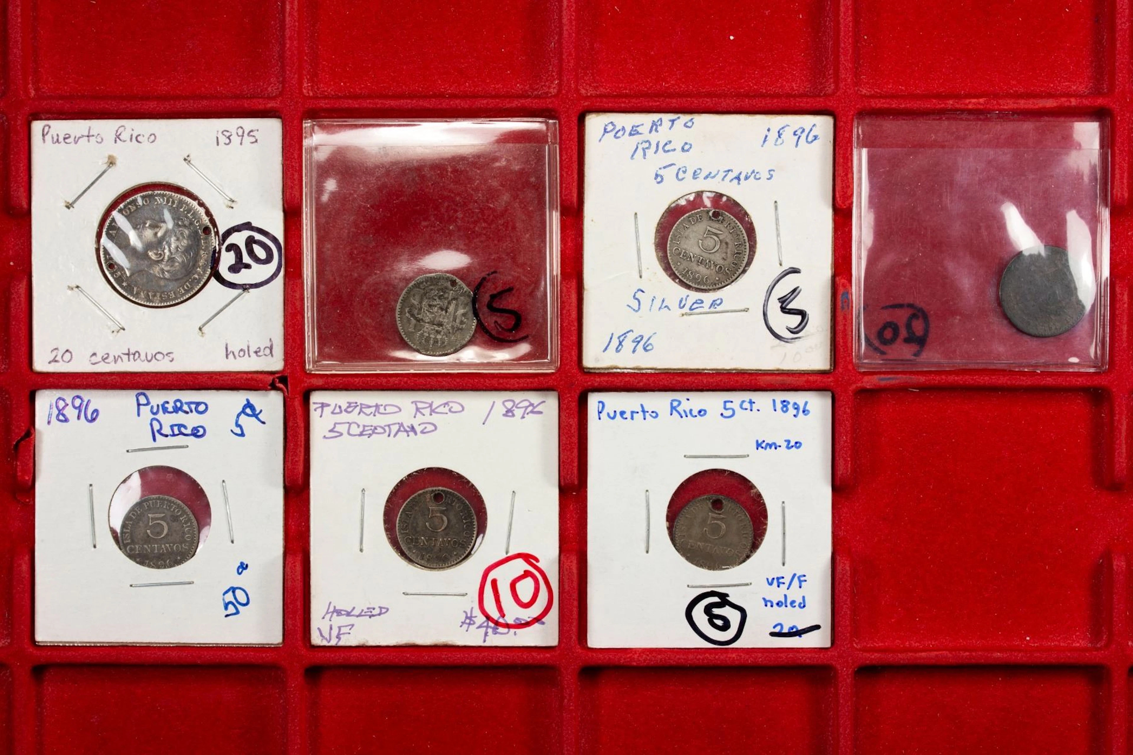 PUERTO RICO: LOT of 7 coins