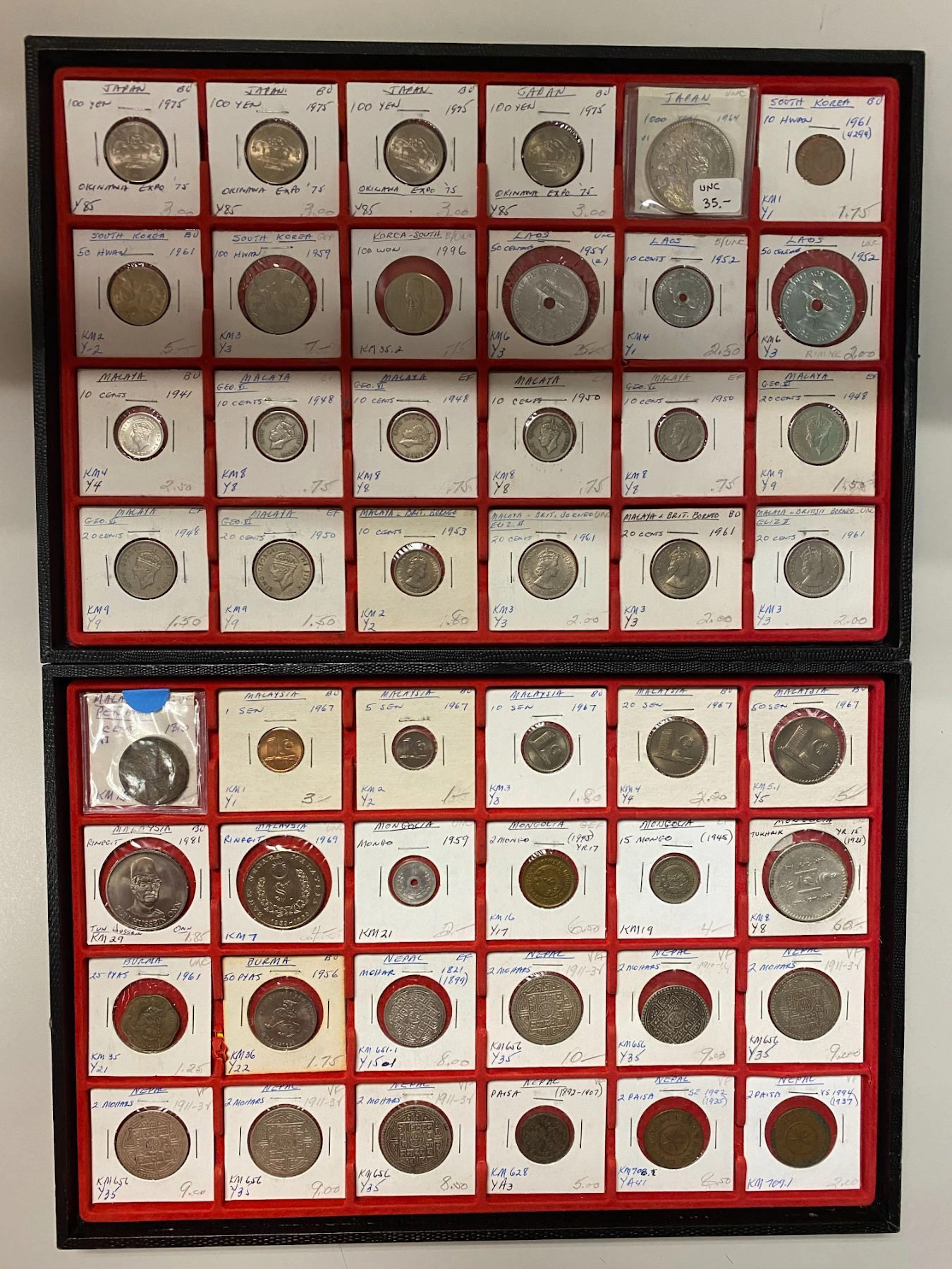 ASIA AND OCEANIA: LOT of 104 coins