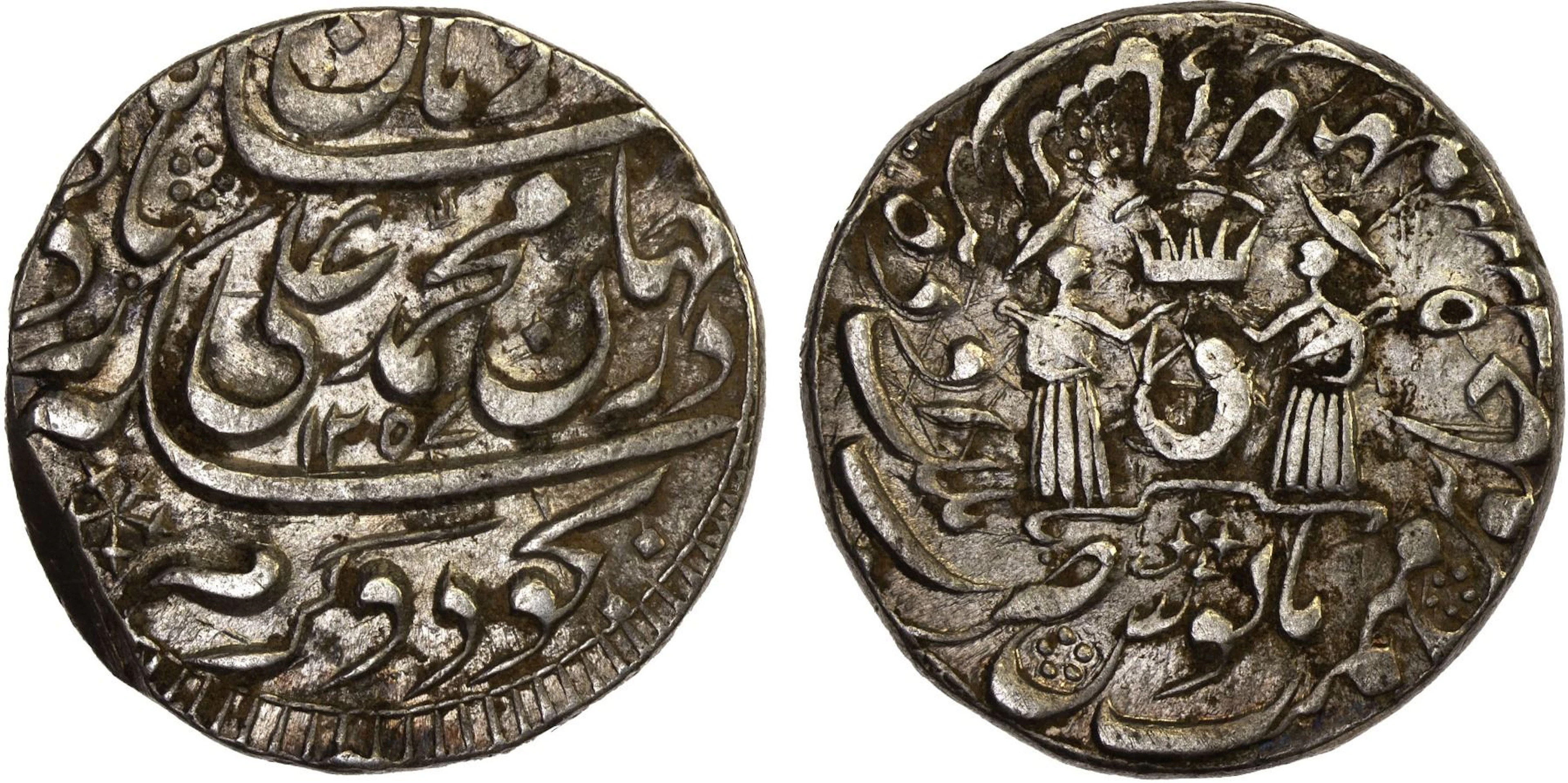 AWADH: Muhammad Ali Shah, 1837-1842, AR rupee (11.13g), Lucknow, AH1257