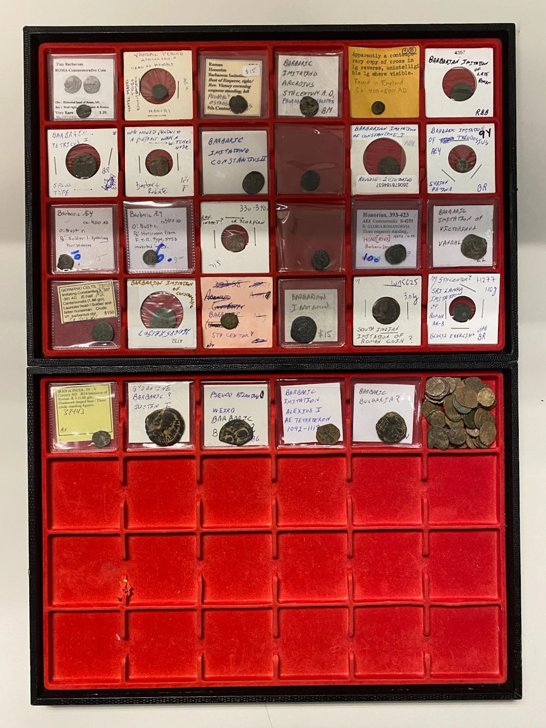 ROMAN EMPIRE: Barbarian Imitations, LOT of 72 coins