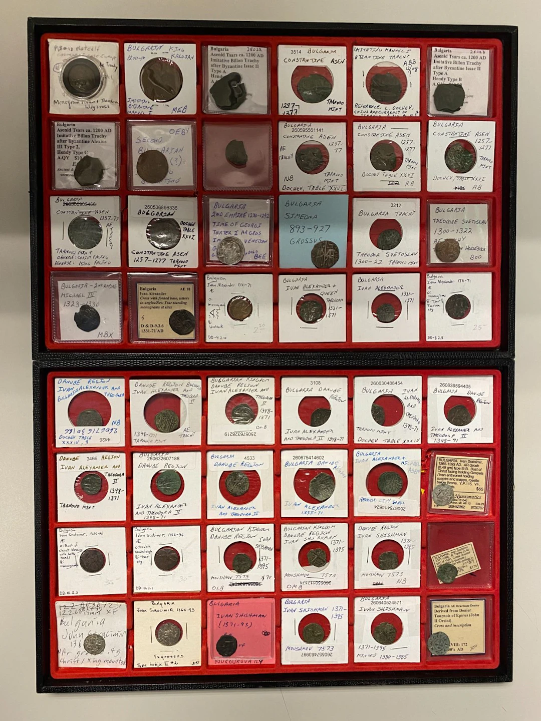 BULGARIA: LOT of 54 medieval coins