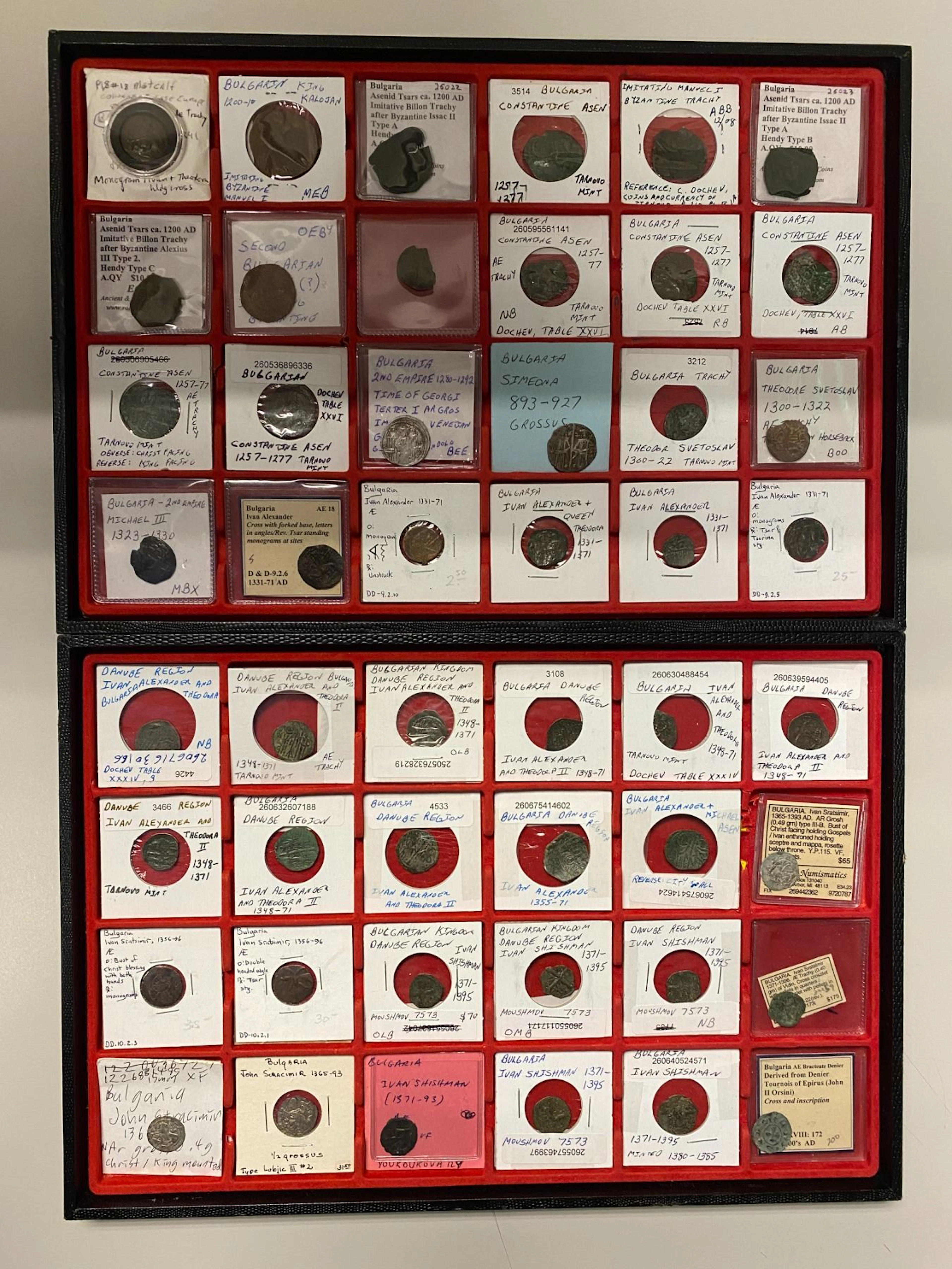 BULGARIA: LOT of 54 medieval coins
