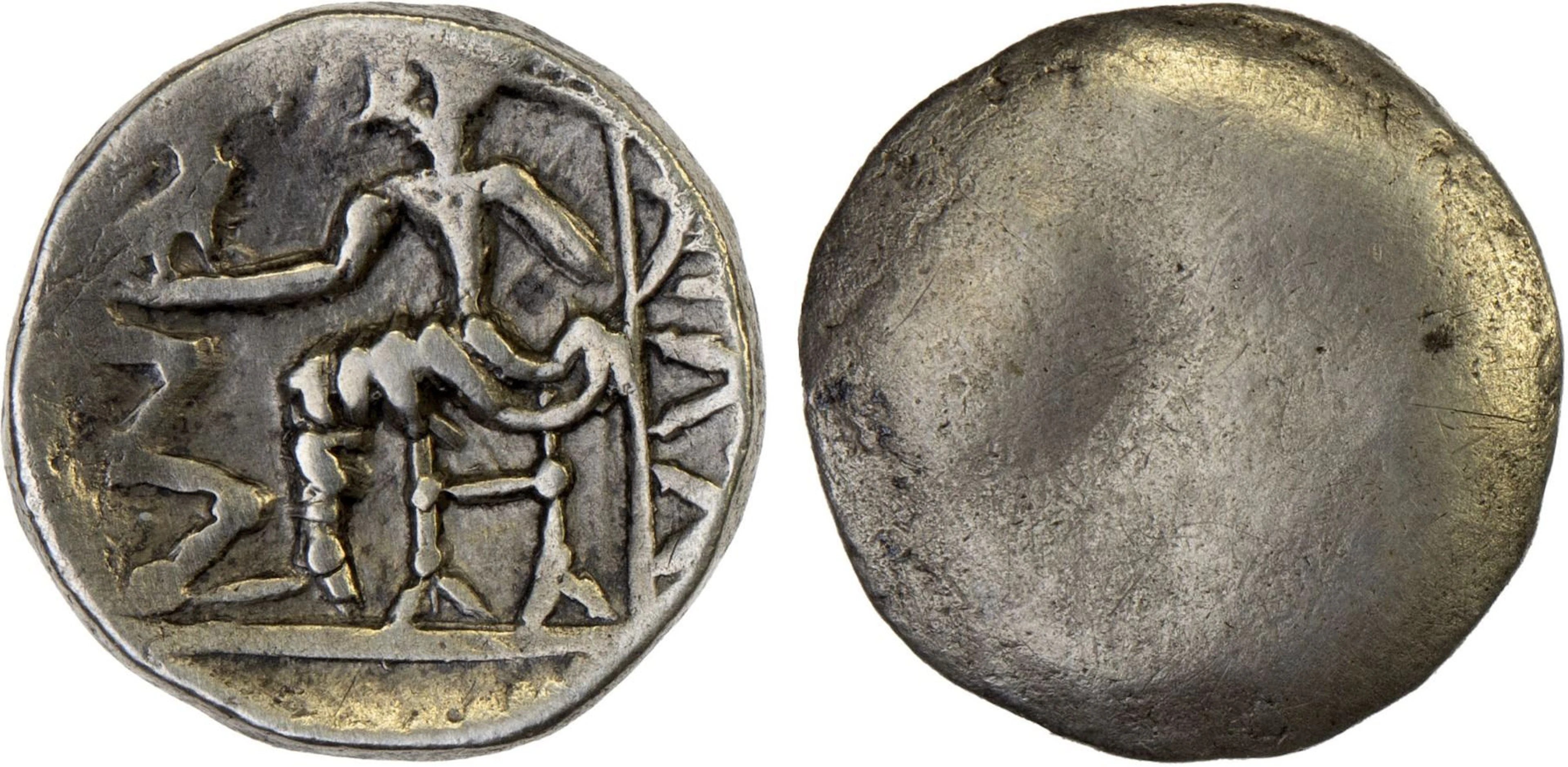 EASTERN ARABIA: Mleiha Series, AR obol (0.84g), ca. 1st century BC, VF