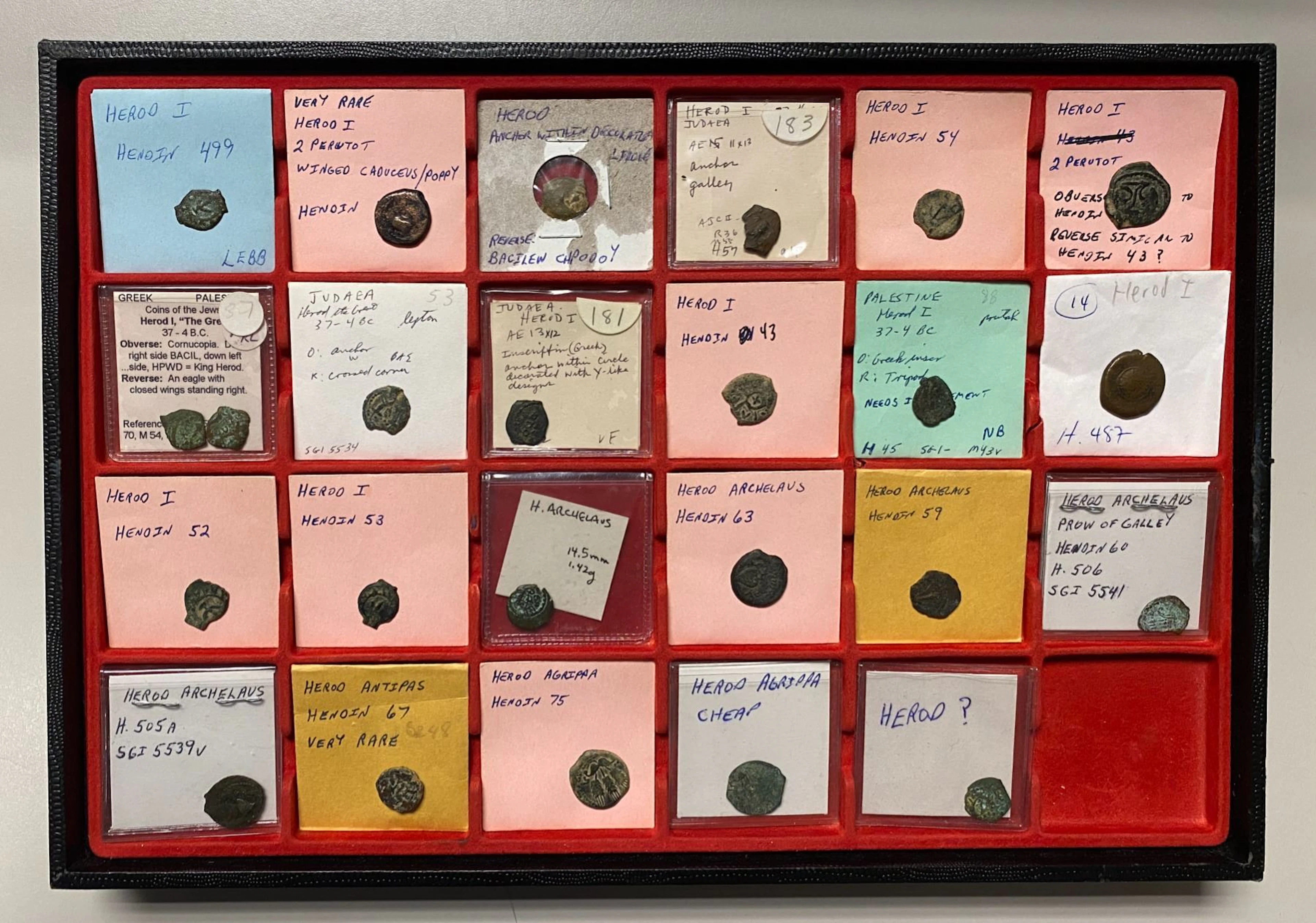 JUDAEA: Herodian Dynasty, LOT of 24 coins