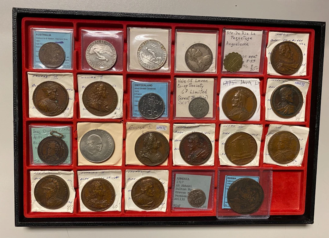 EUROPE & AUSTRALIA: LOT of 23 coins, tokens, and medals
