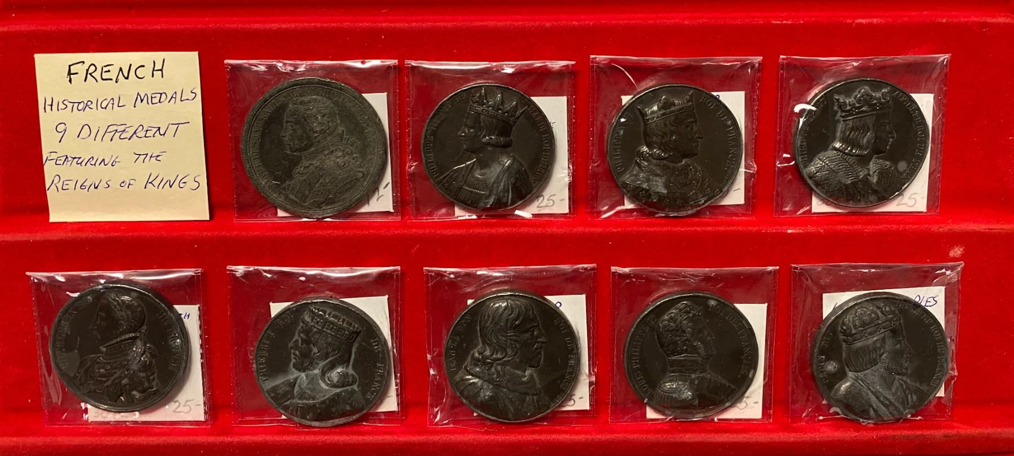 FRANCE: LOT of 9 medals