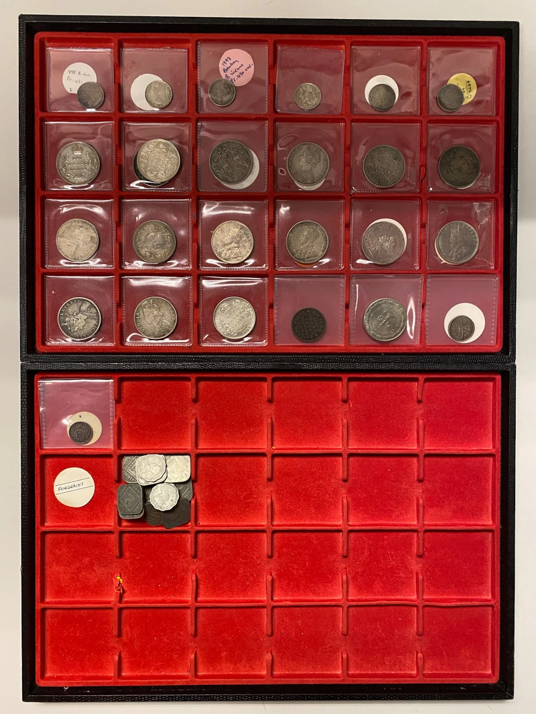 BRITISH INDIA: LOT of 42 coins and medals