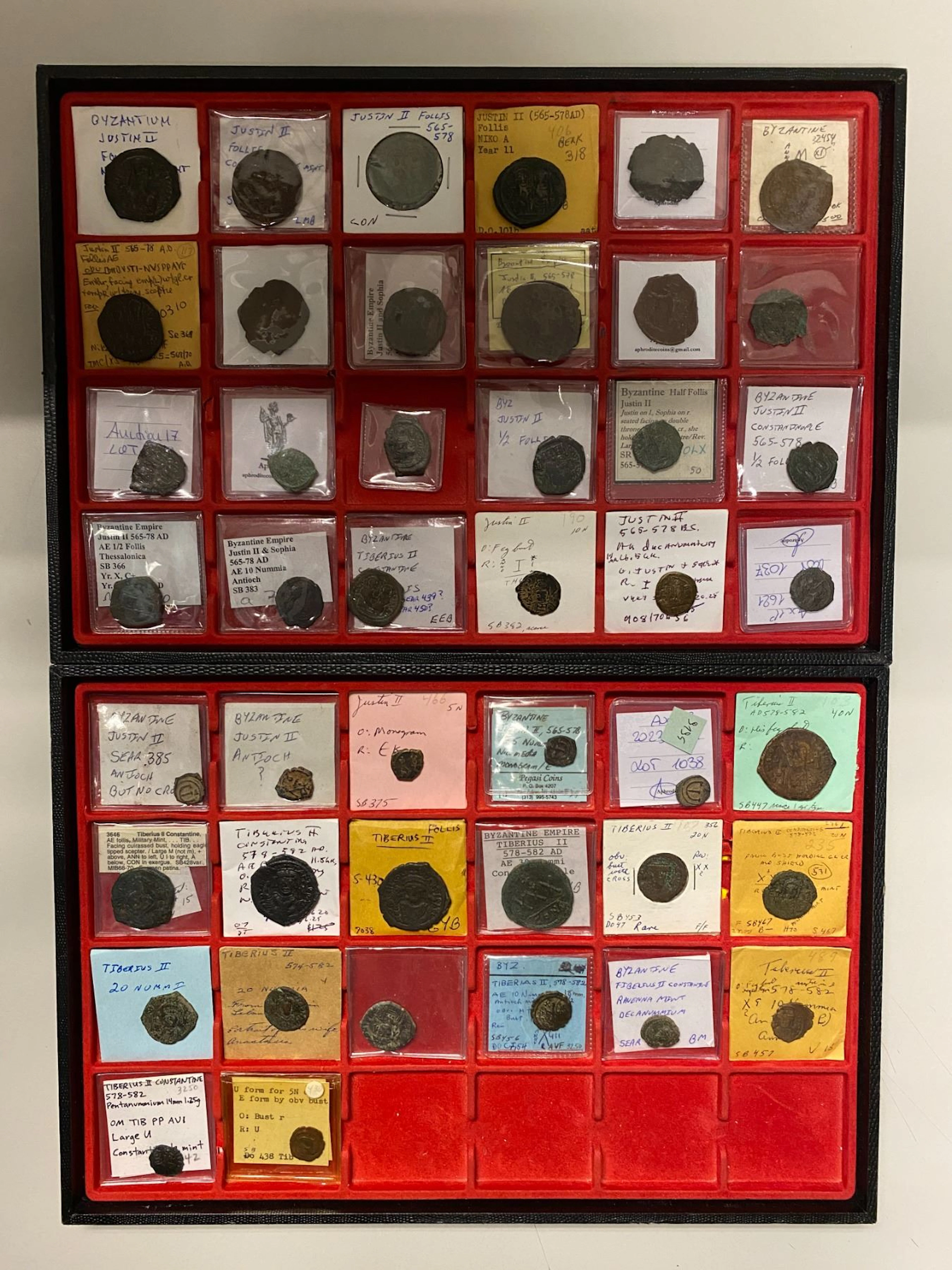 BYZANTINE EMPIRE: LOT of 44 coins