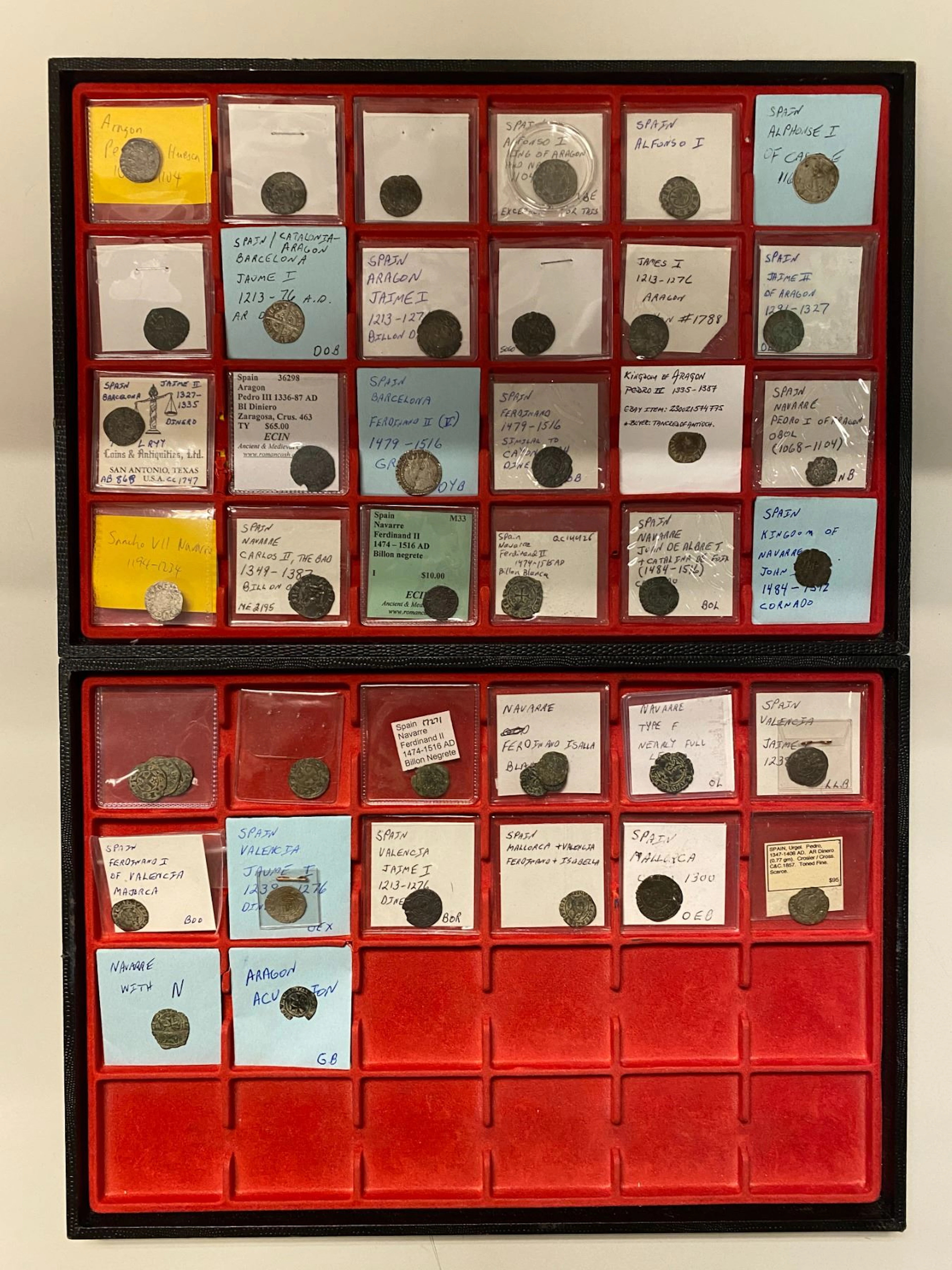 SPAIN: Aragon: LOT of 39 coins