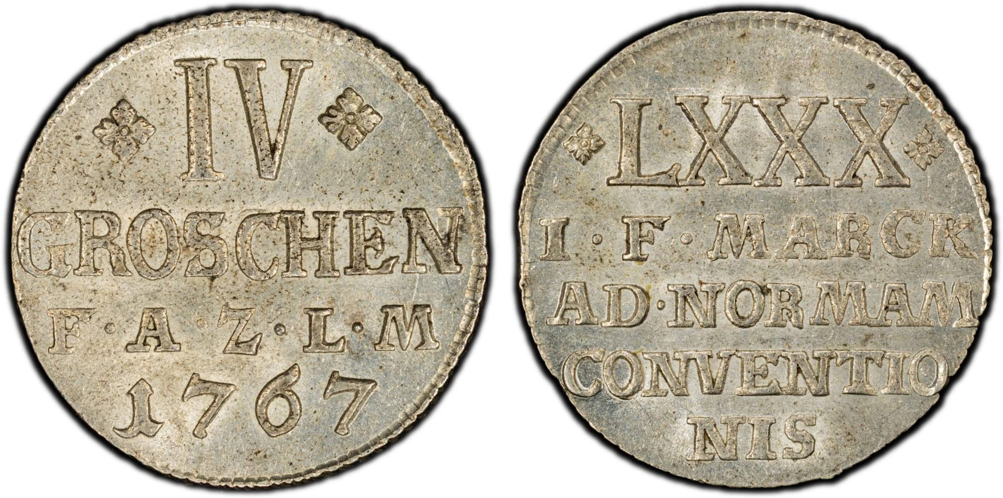 ANHALT-ZERBST: Friedrich August, 1747-1793, AR 4 groschen, Zerbst