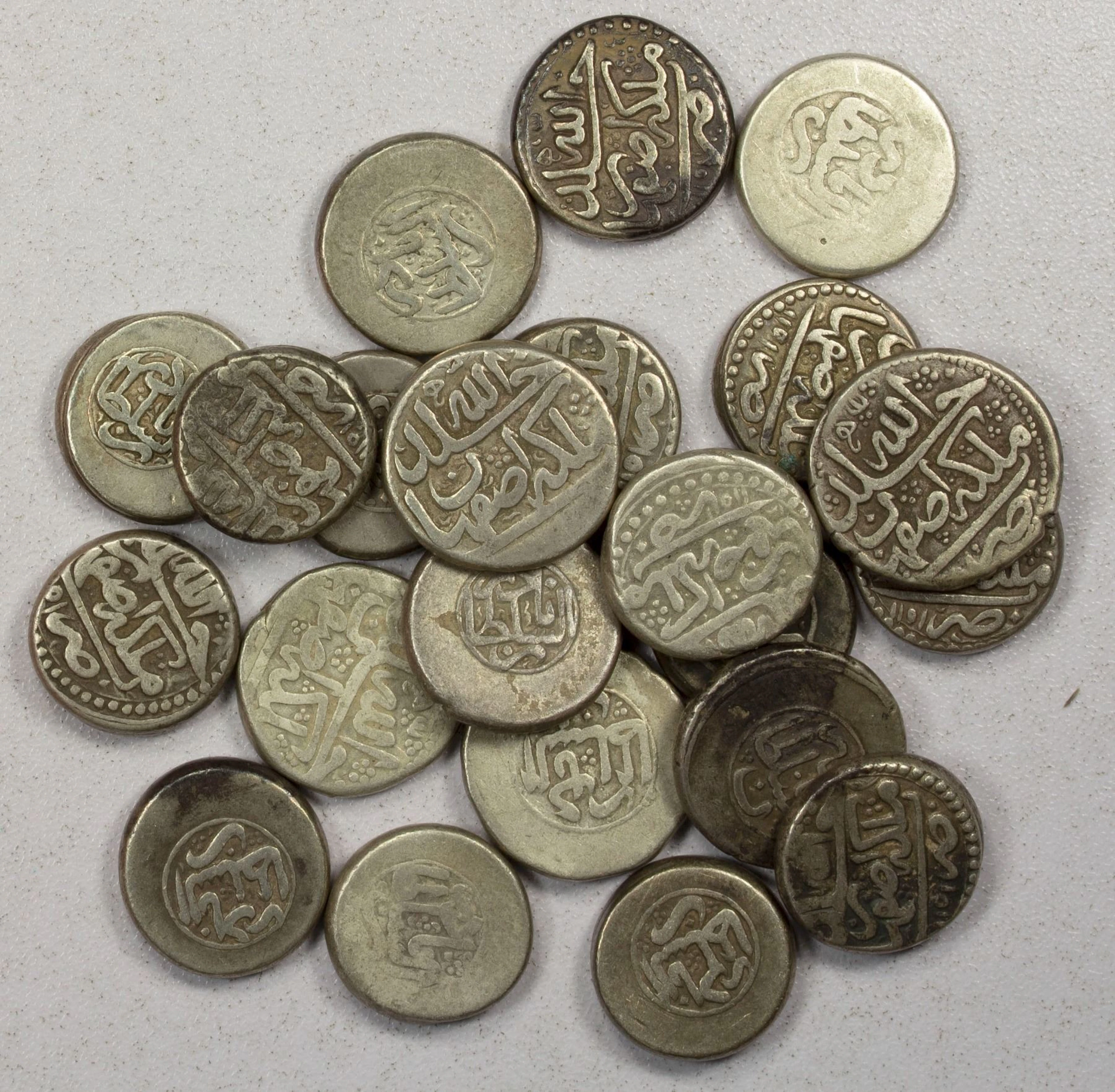 IRAN: AFSHARID: Nadir Shah, 1735-1747, LOT of 22 six-shahi silver coins