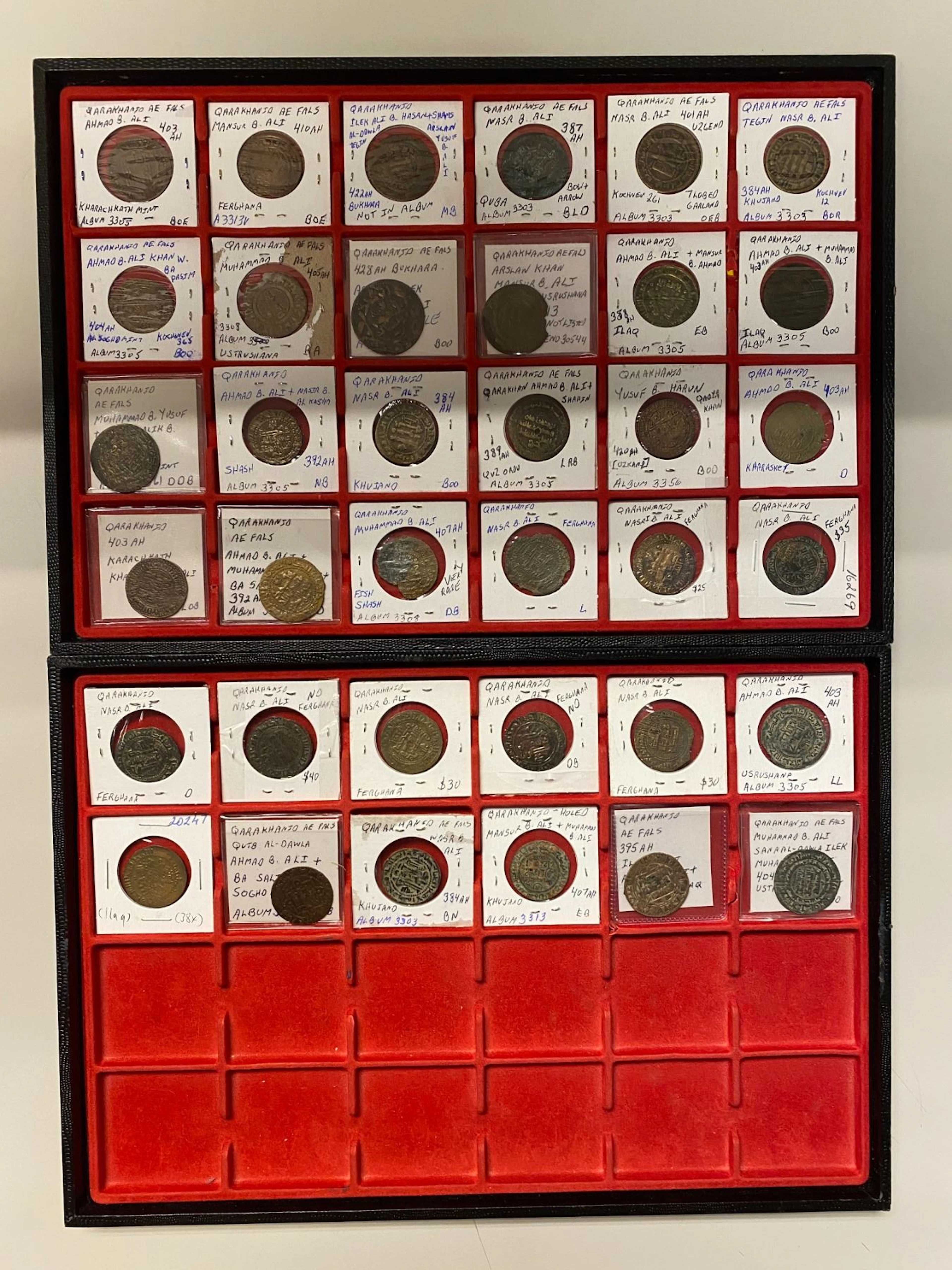 EARLY ISLAMIC: QARAKHANID: LOT of 36 coins