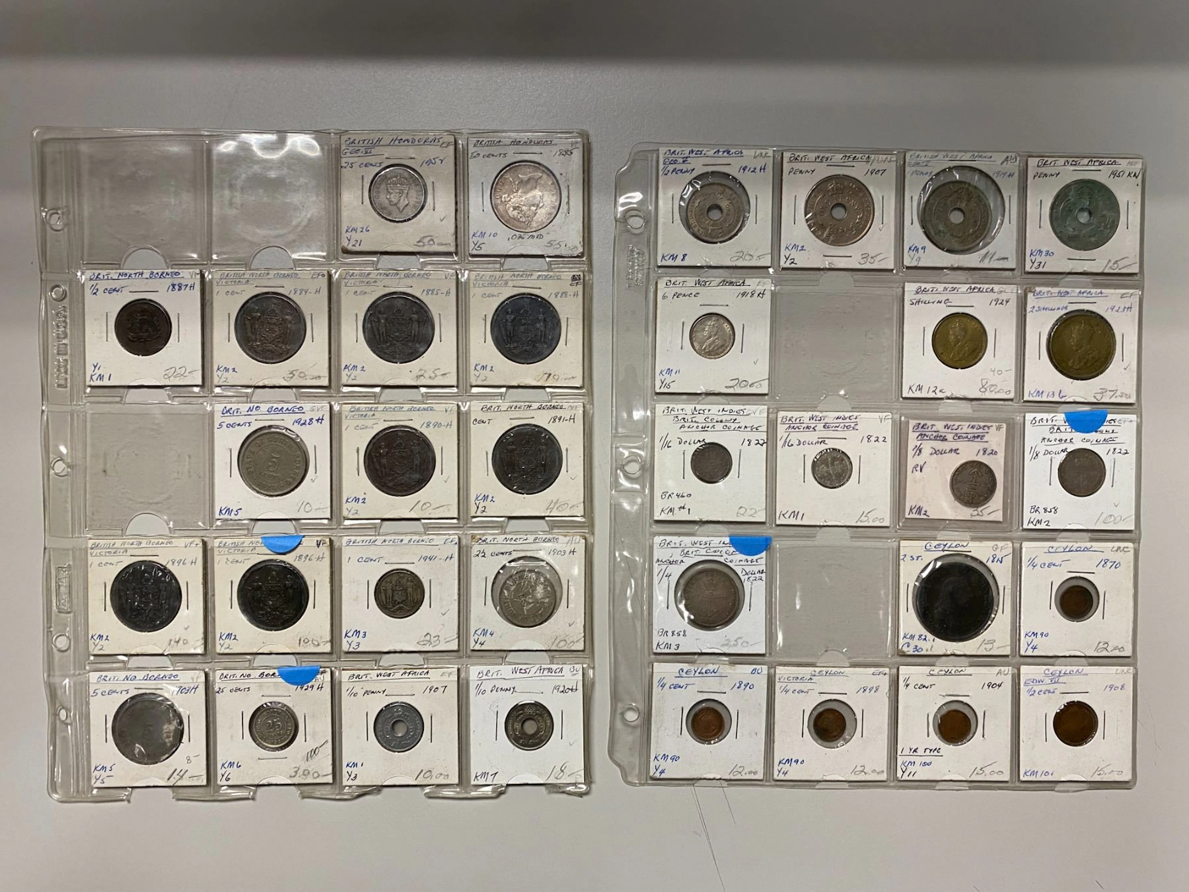 BRITISH COMMONWEALTH: LOT of 35 coins