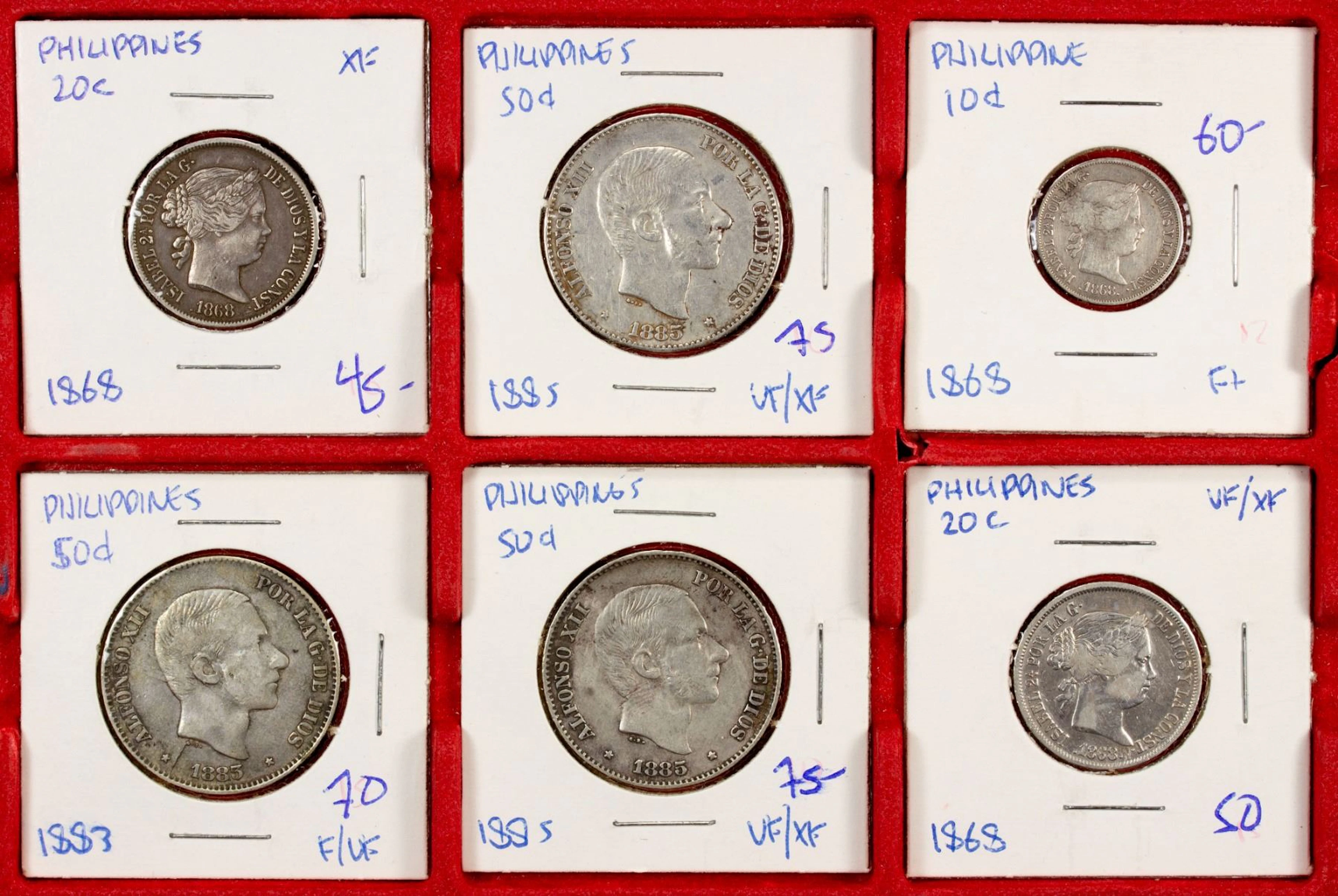 PHILIPPINES: LOT of 6 coins
