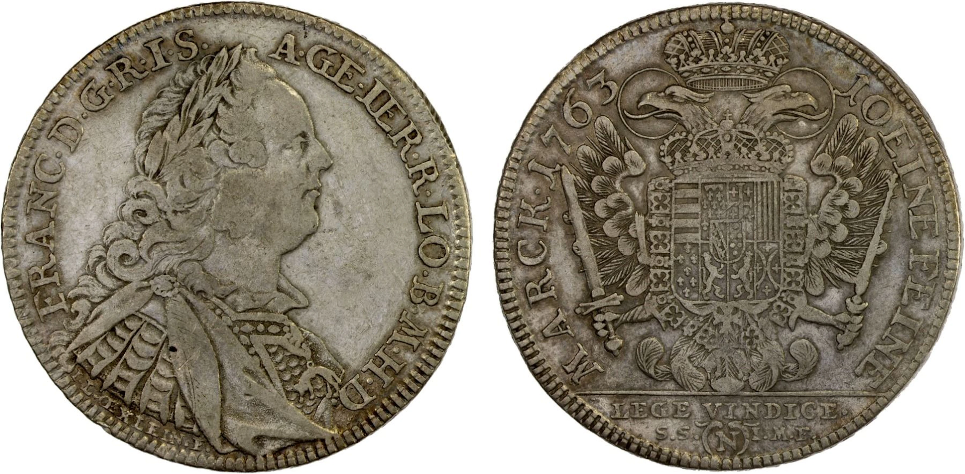 NUREMBERG (IMPERIAL CITY): AR thaler (27.87g), 1759, VF