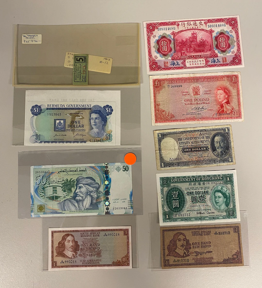 WORLDWIDE: LOT of 9 notes