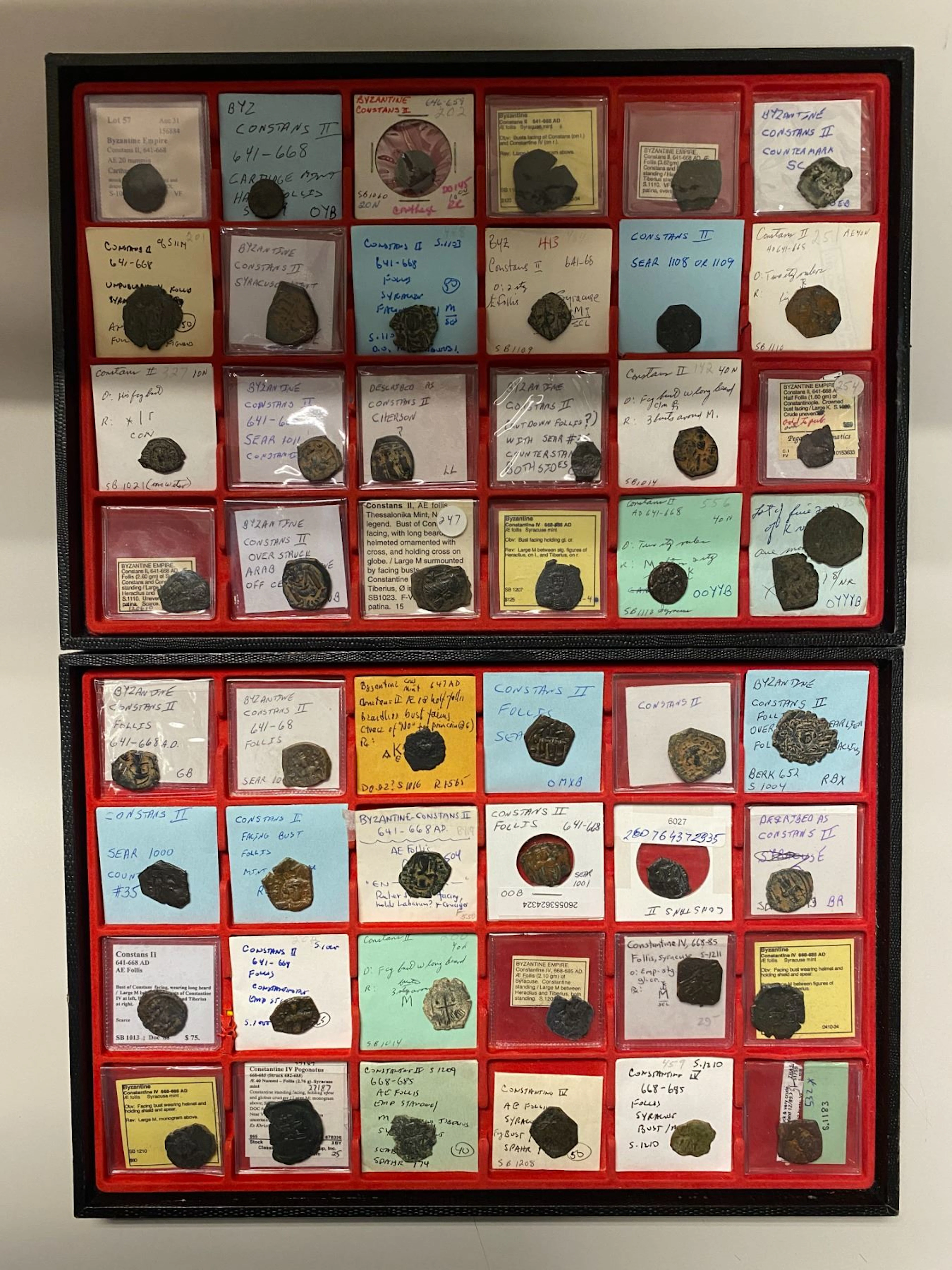 BYZANTINE EMPIRE: LOT of 72 coins