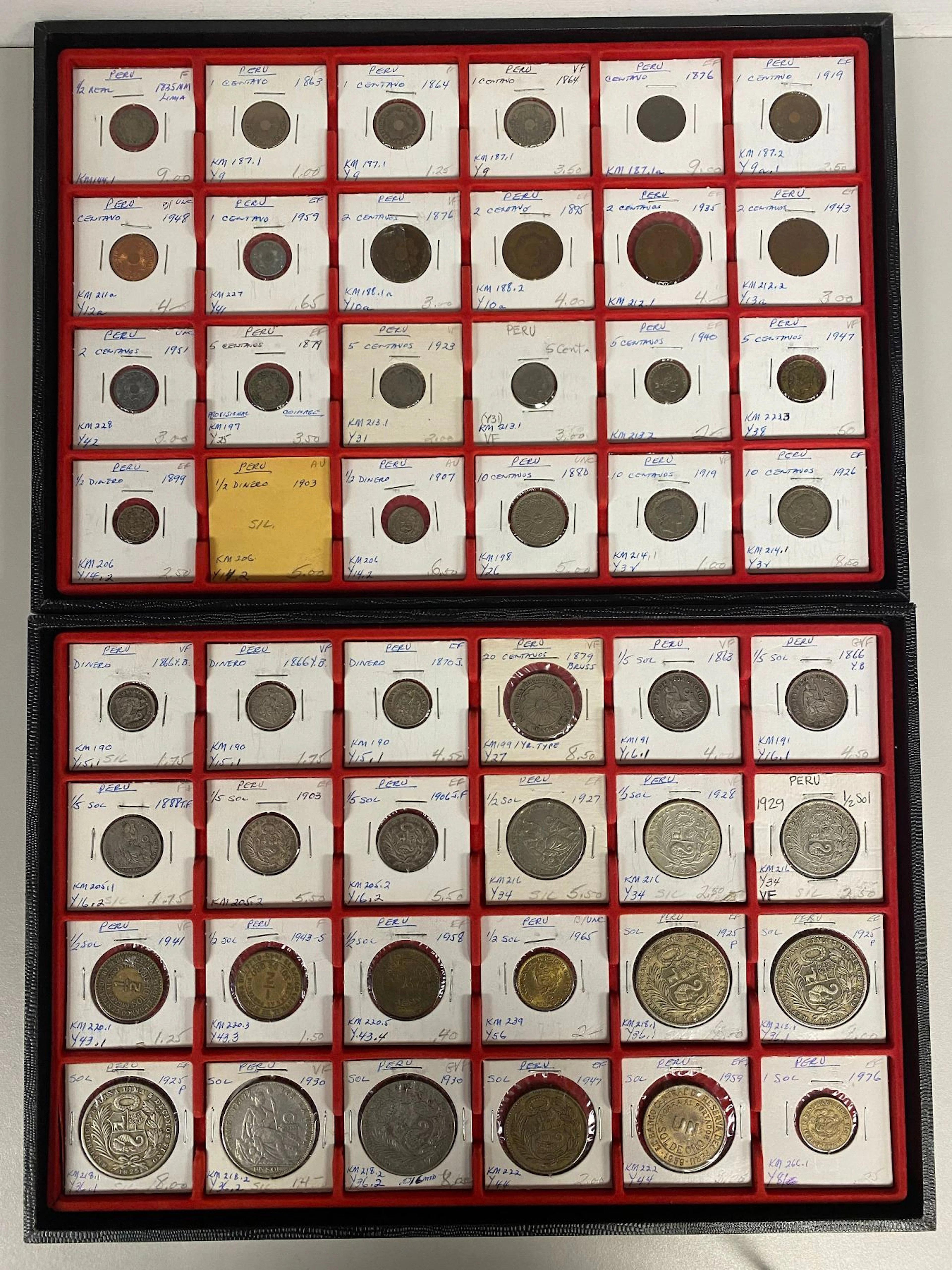 PERU: LOT of 67 coins