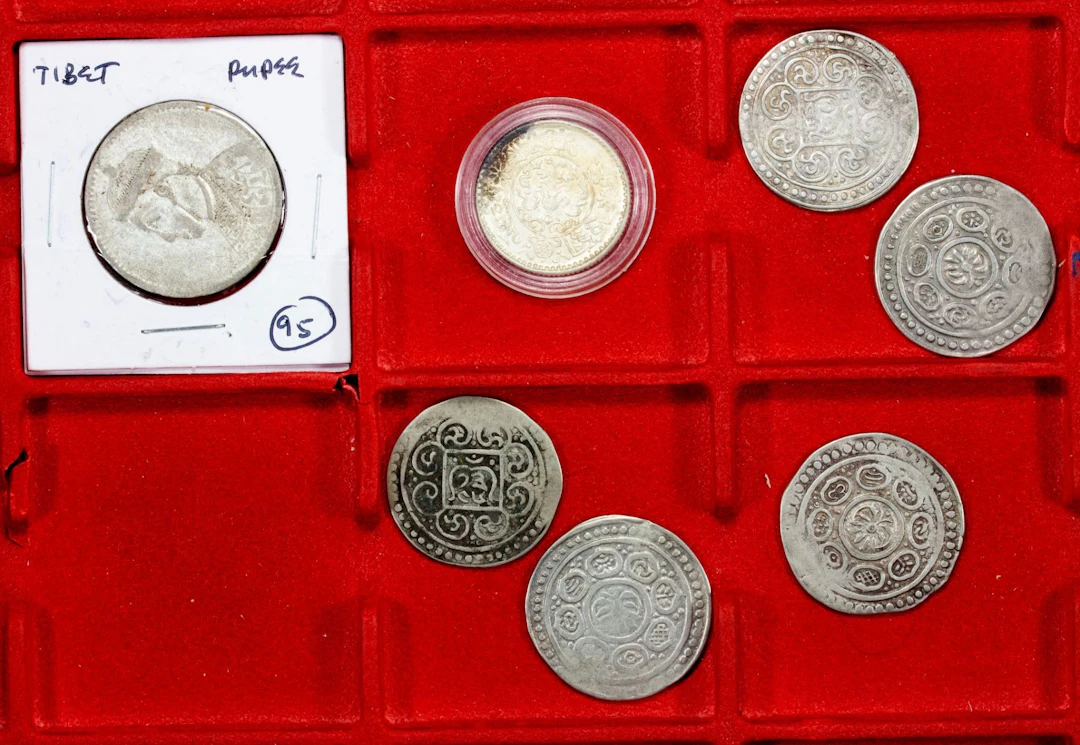 CHINA: TIBET: LOT of 7 coins
