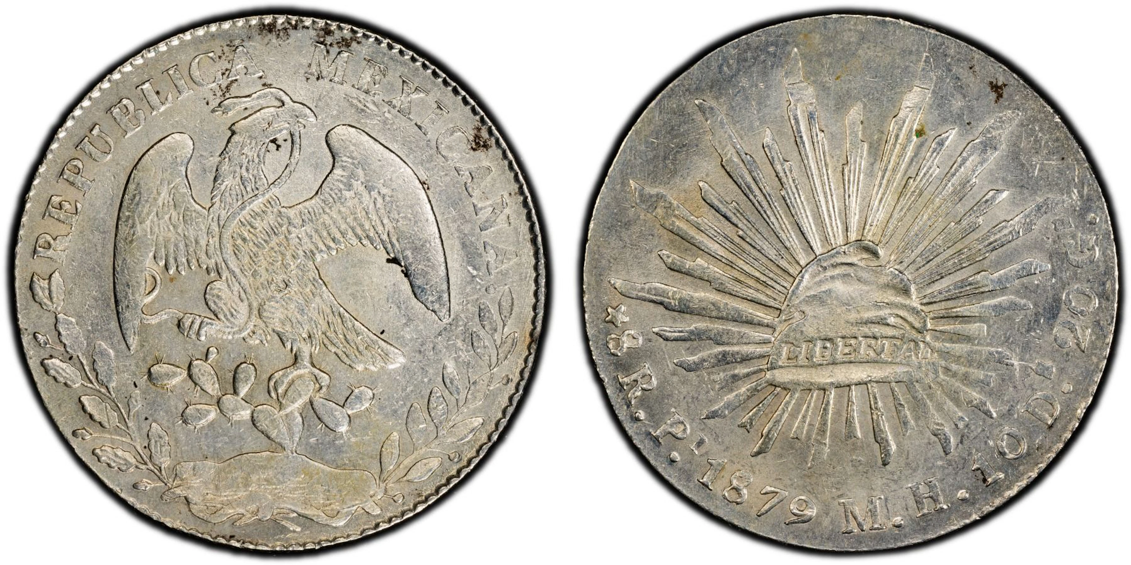 MEXICO: Republic, AR 8 reales, San Luís Potosí, 1879-Pi, PCGS MS61