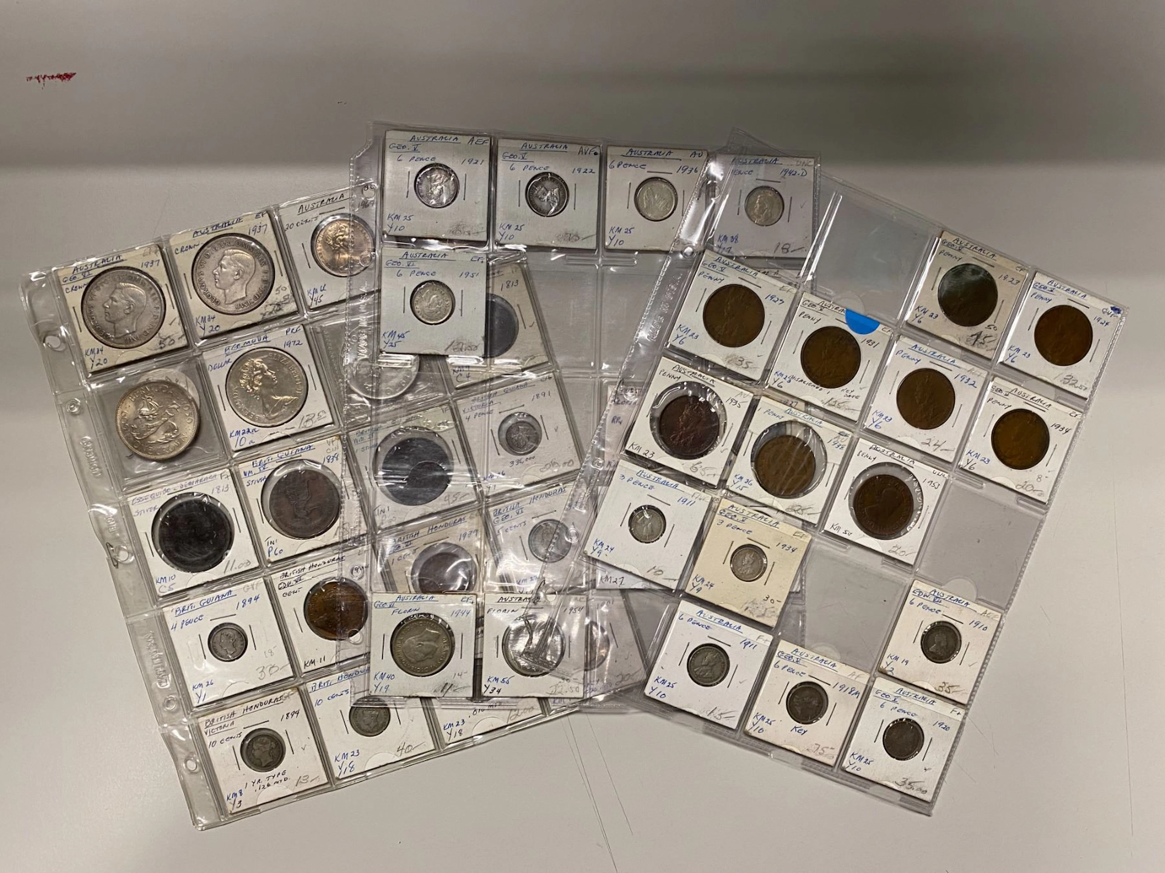 BRITISH COMMONWEALTH: LOT of 47 coins
