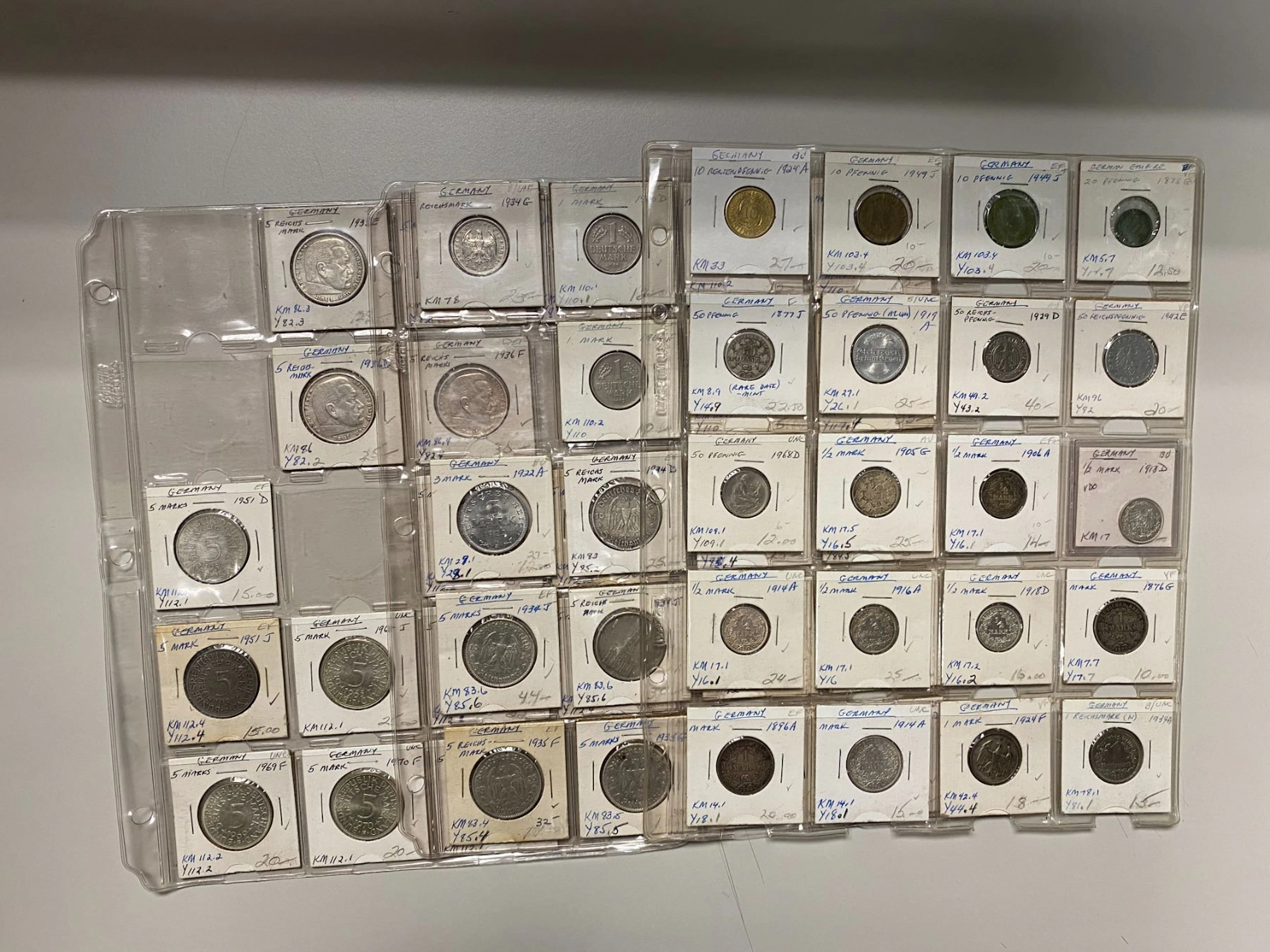GERMANY: LOT of 54 coins