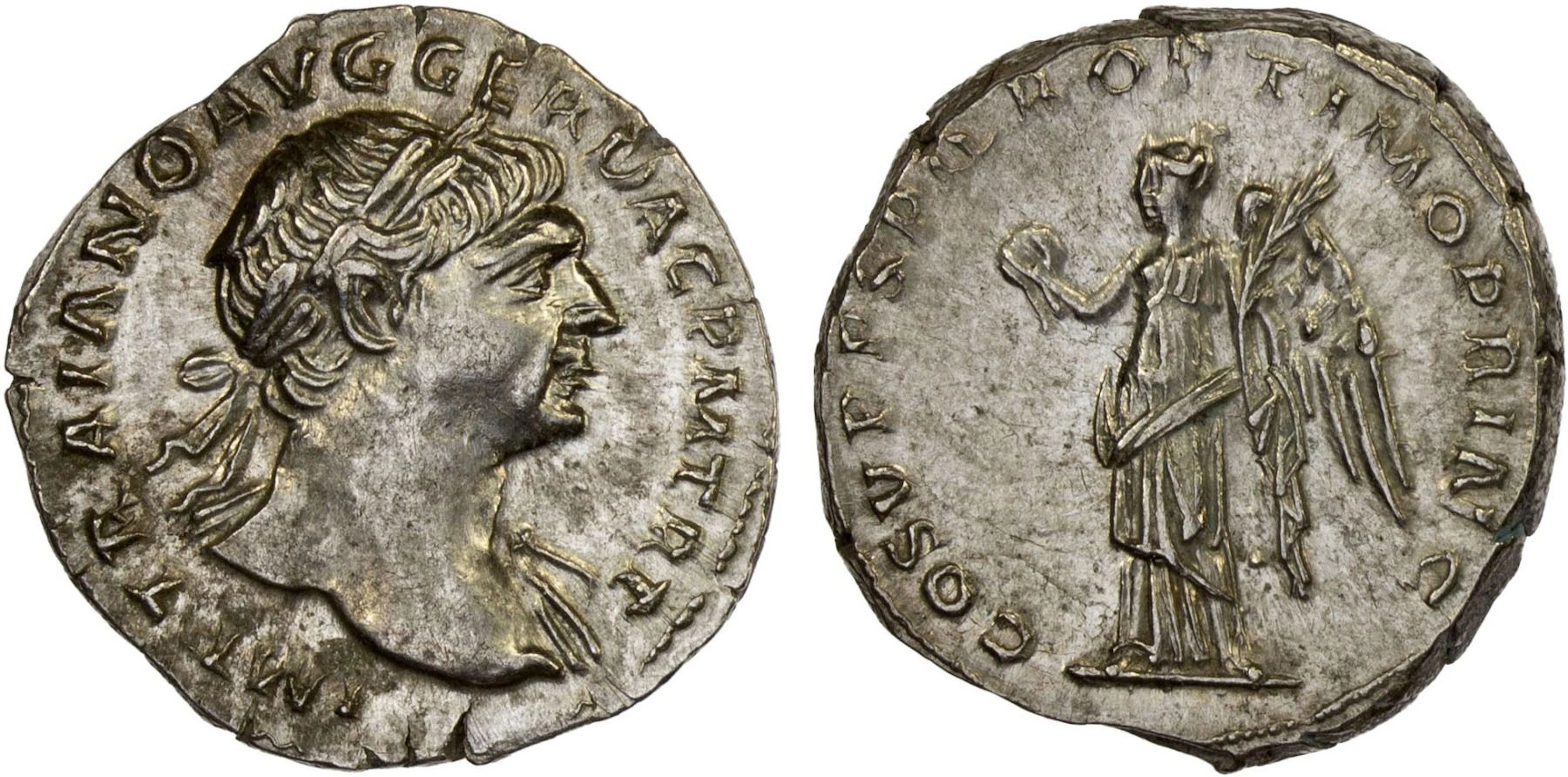 ROMAN EMPIRE: Trajan, 98-117 AD, AR denarius (3.31g), Rome, 103-111 AD, XF-AU