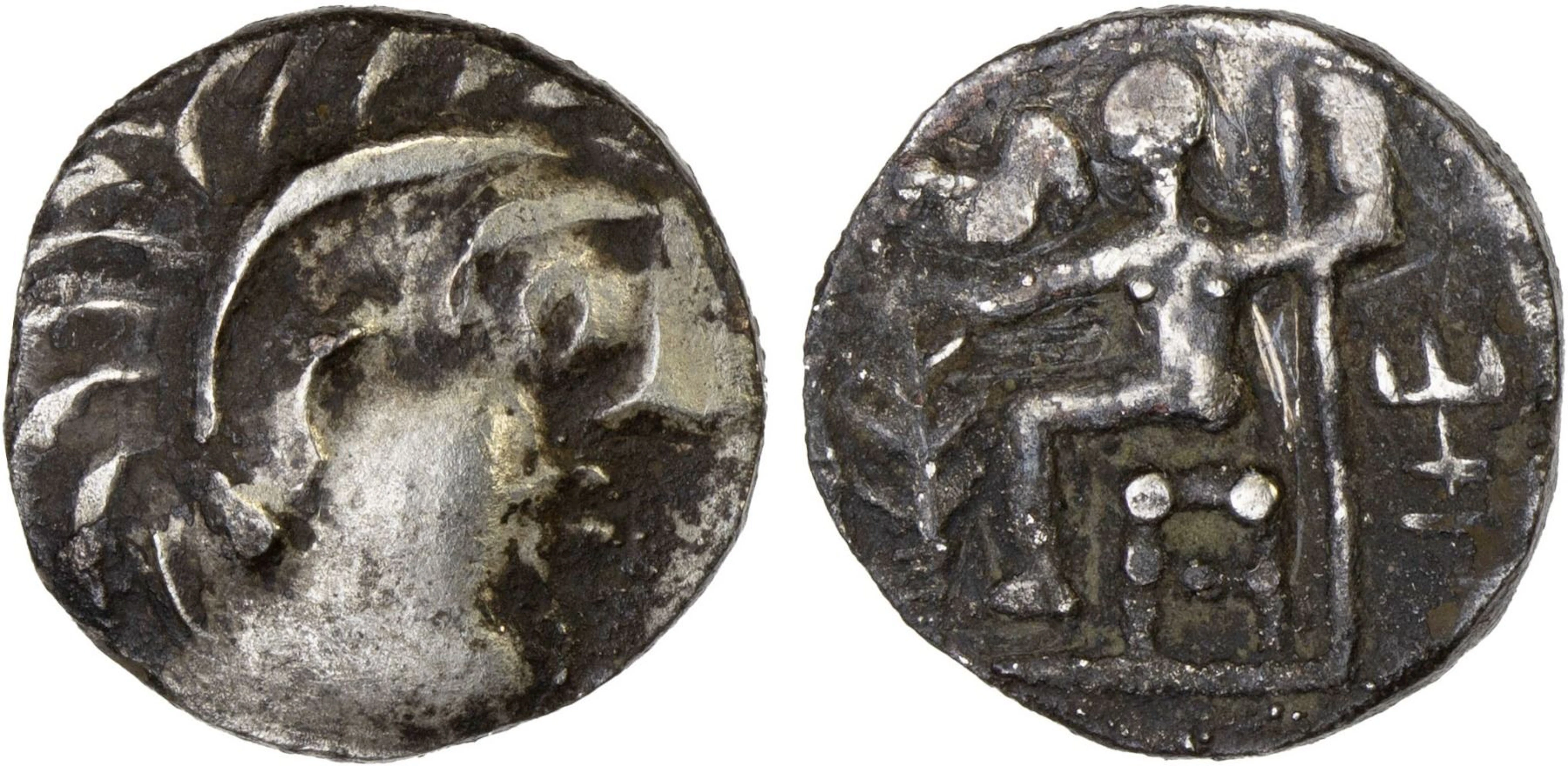 EASTERN ARABIA: Mleiha Series, AR drachm (3.75g), ca. 2nd-1st century BC, VF