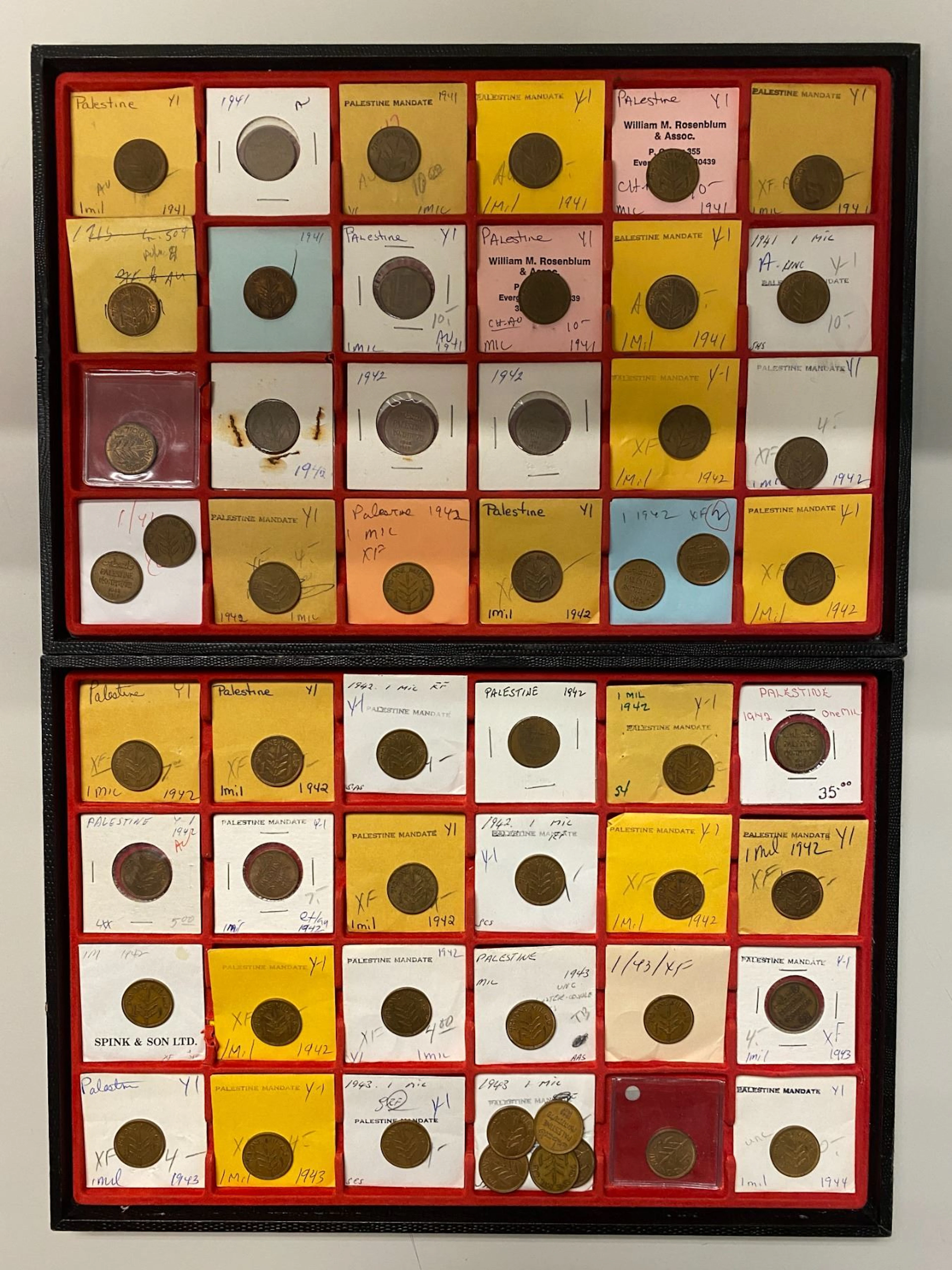 PALESTINE: LOT of 65 coins