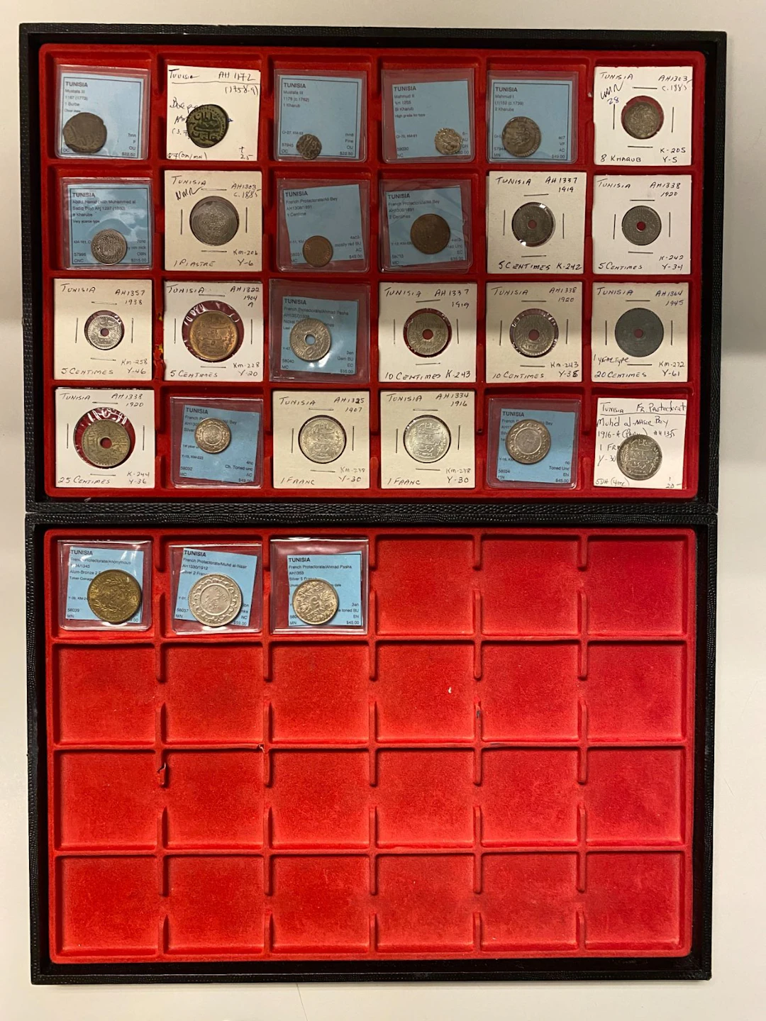 TUNISIA: LOT of 27 coins