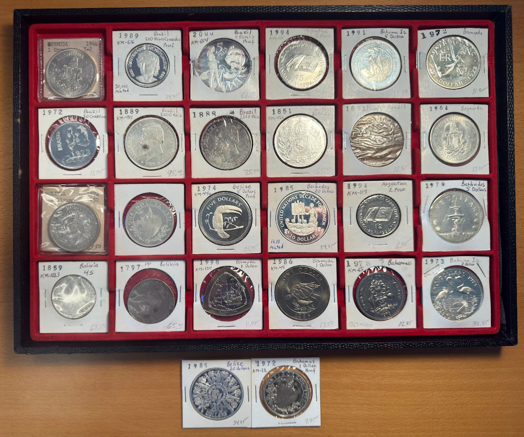 AMERICAS: LOT of 26 coins