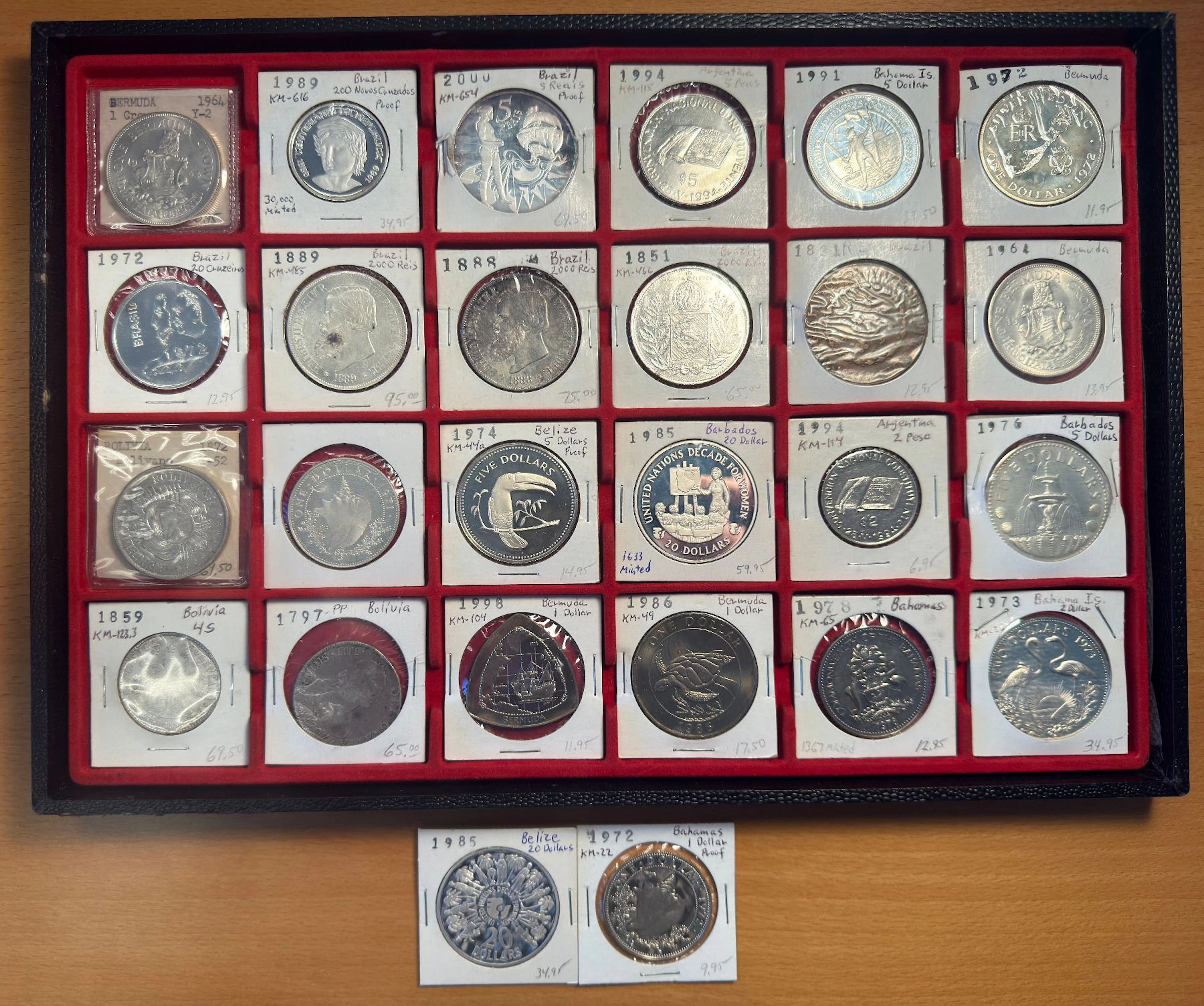 AMERICAS: LOT of 26 coins